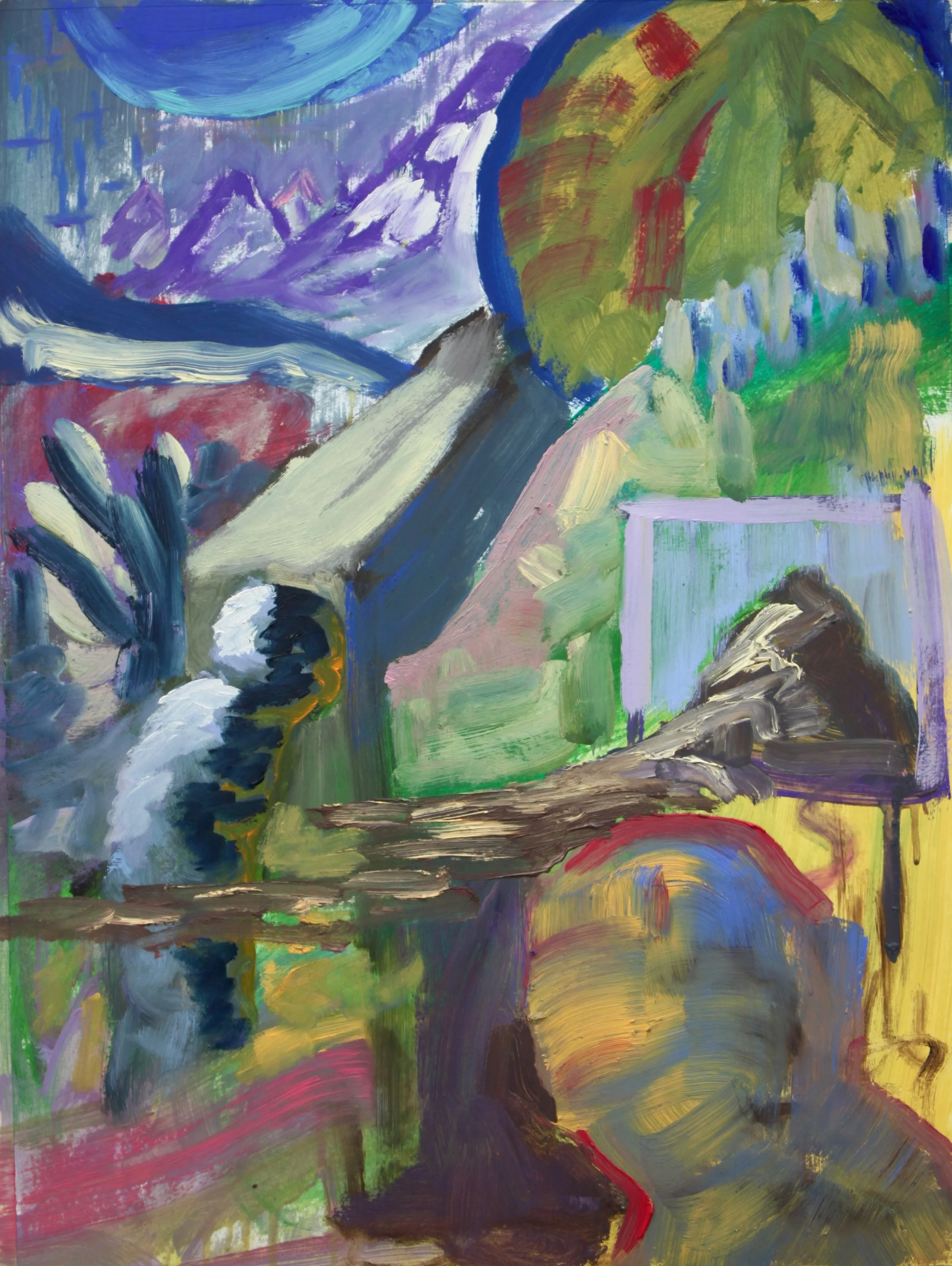 Entangled: 12 Oil Paint on Paper 18x24 inches 2015