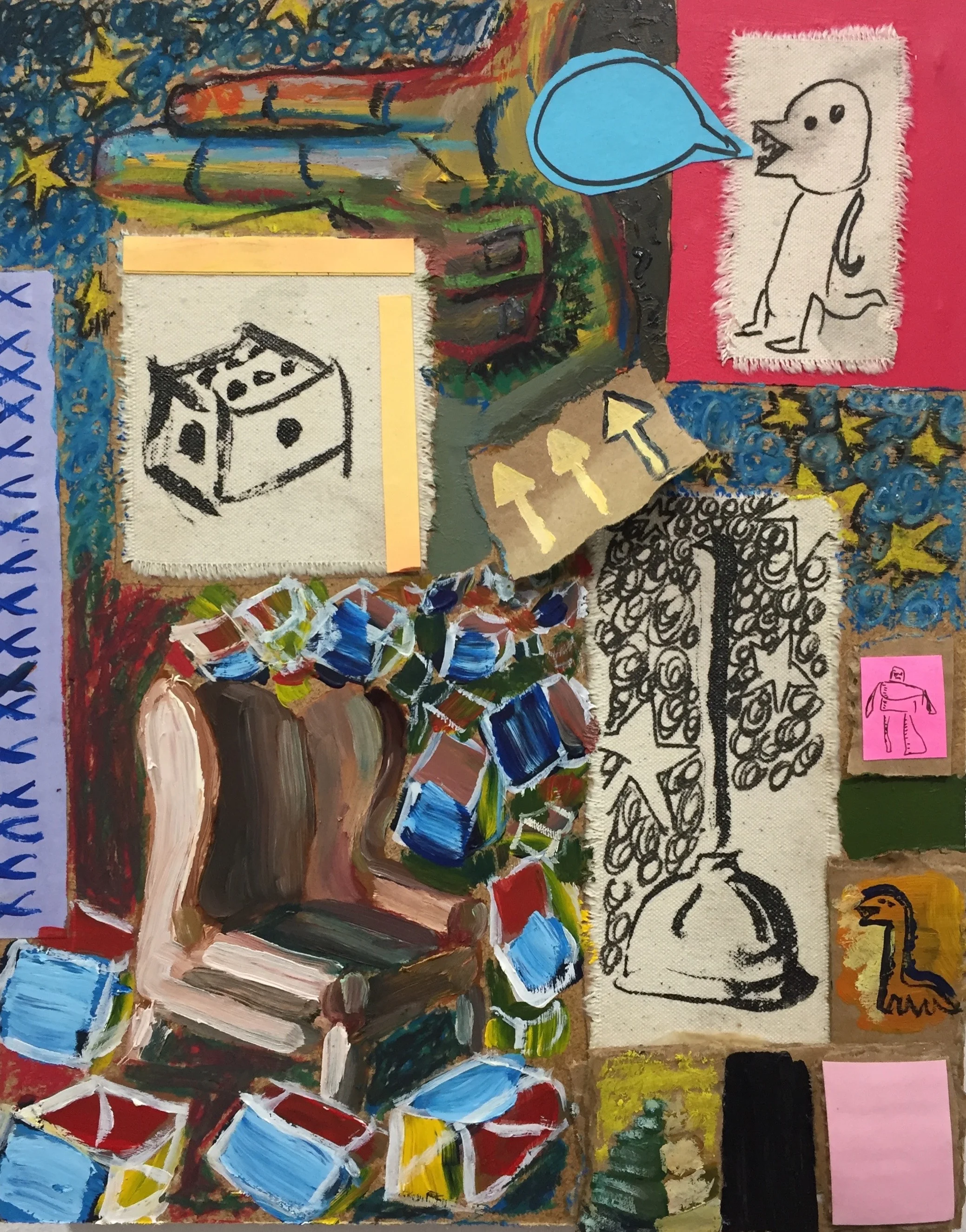 Untitled Mixed Media on Panel 14x11 inches 2016