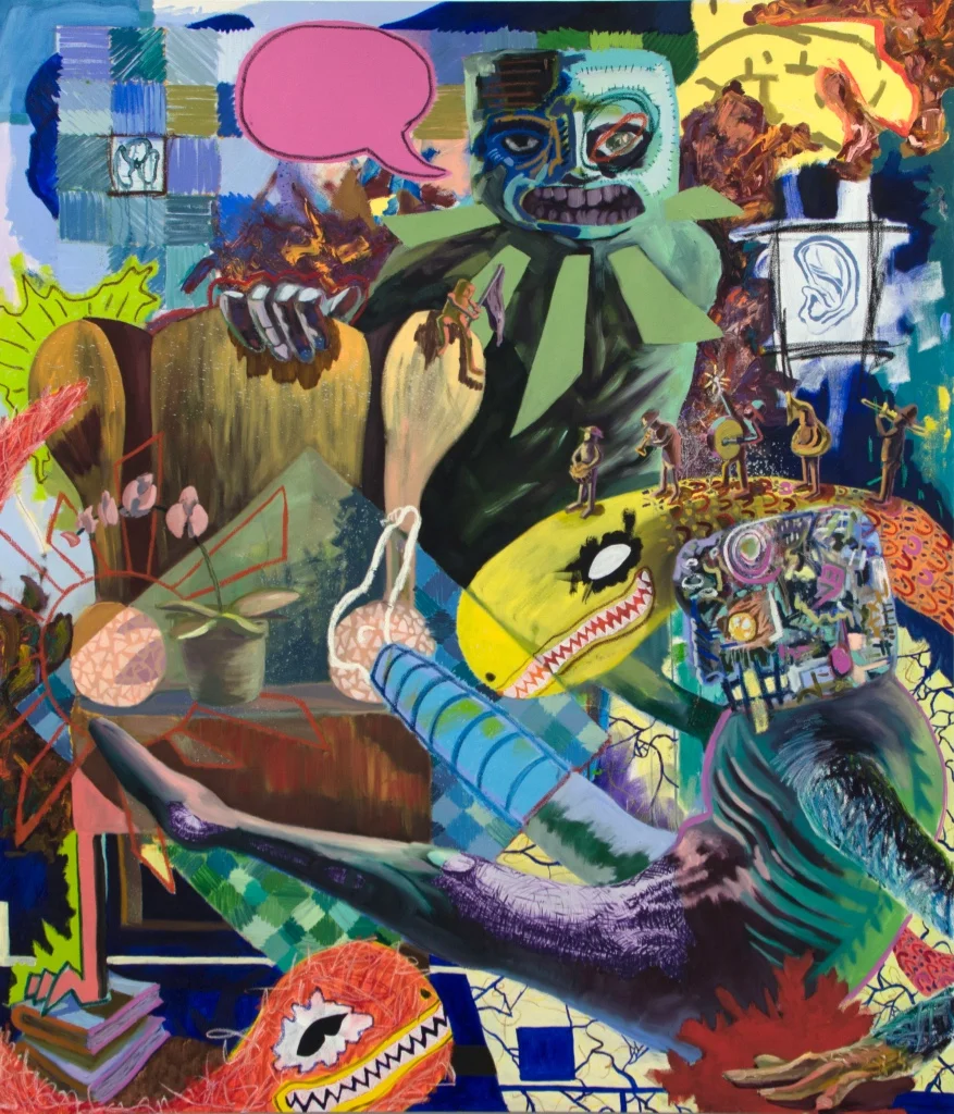 Untitled Oil, Acrylic, and Oil Stick on Canvas 84x72 inches 2017