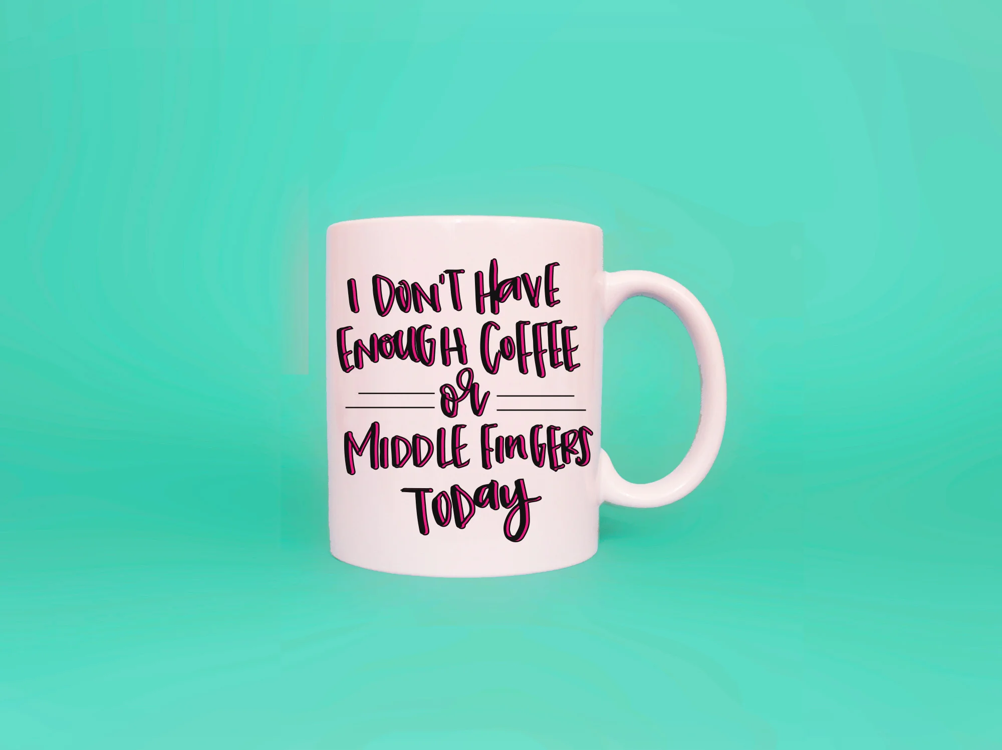 coffee or middle fingers mug