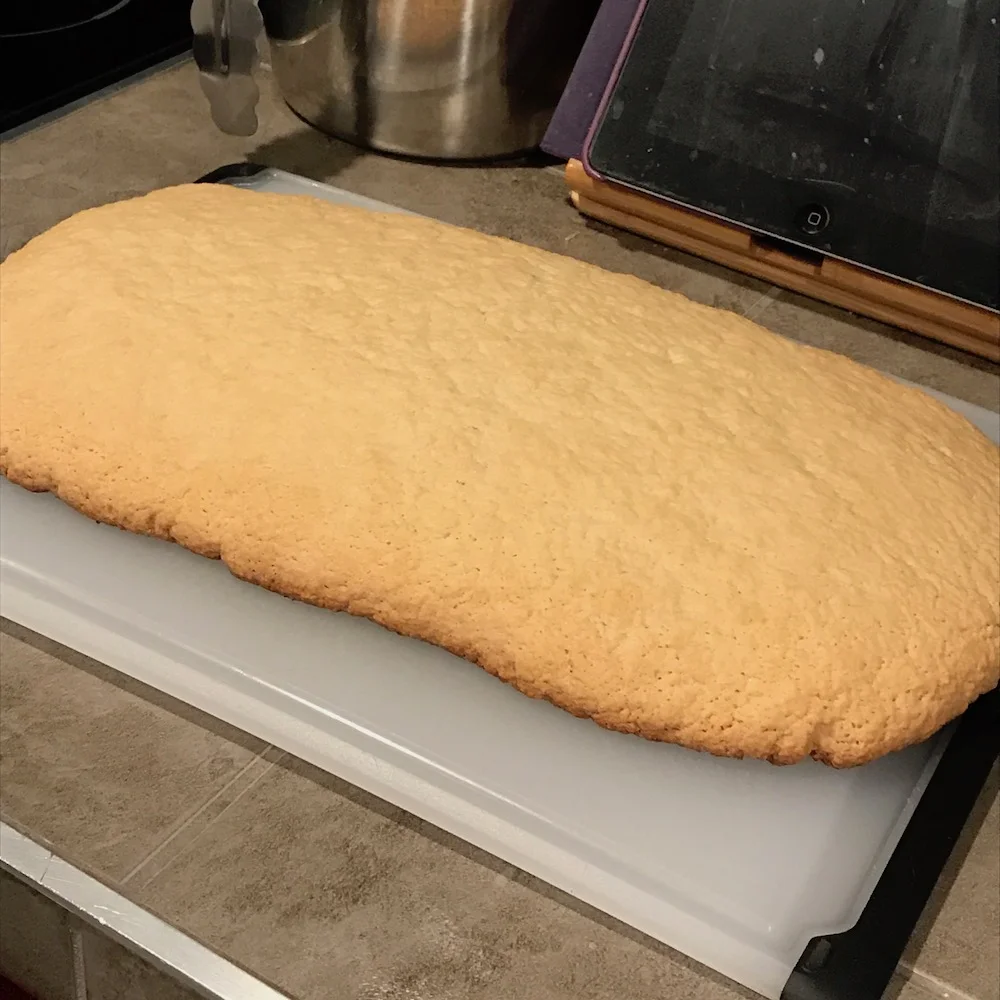 baked biscotti log