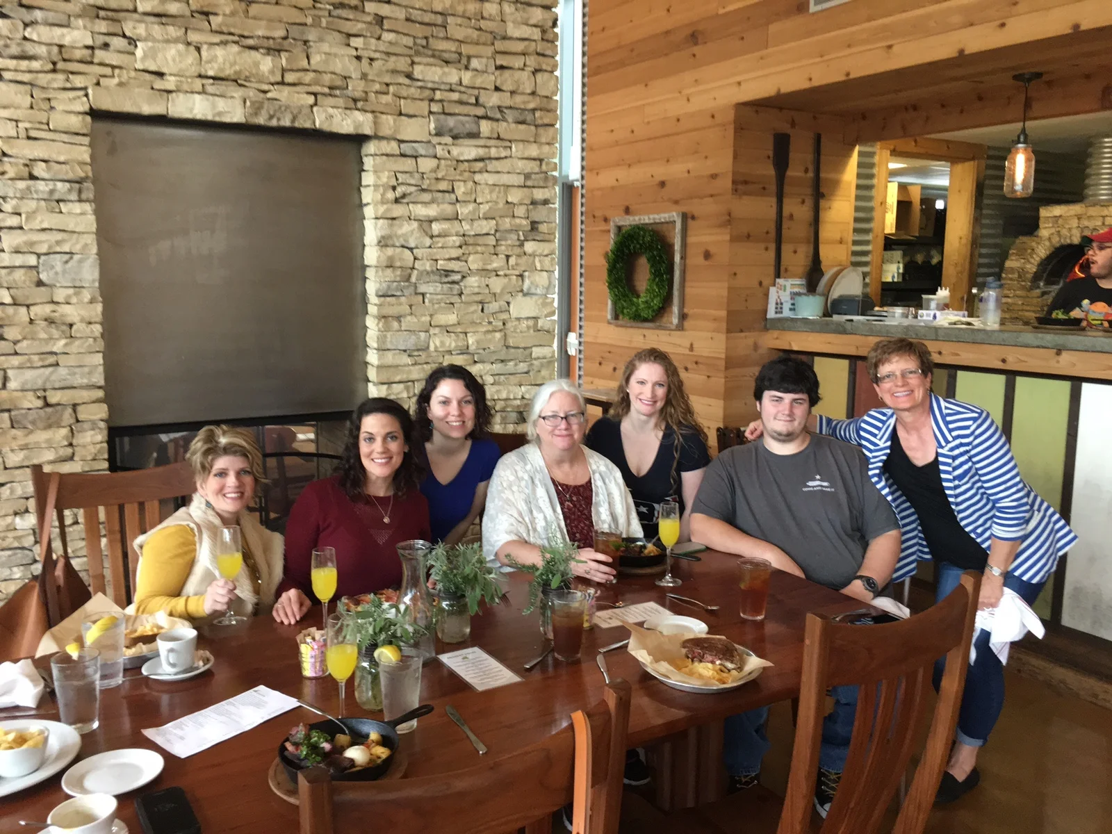 the gang's all here (photo from brunch the next morning since we forgot a group shot the night before)