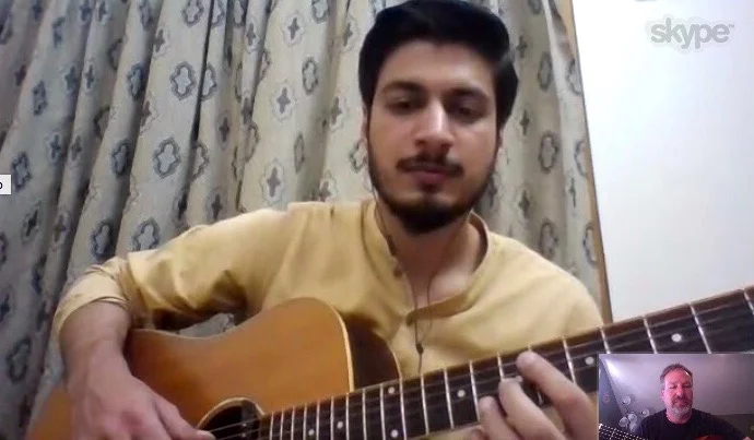 I never had a Skype lesson before and this was the first time I had a guitar lesson online with Mr. Robert. Before we had the Skype session he asked me via email. What I like to play? What am i good at? What are the things i am struggling at? Whom music do i follow? What Genre do i listen to? In what scales do i like to play? Even though these are some basic questions that any musician asks but this was different because he started to create a bond with me as a teacher via emails before we even got into the Skype session. He always replied in time and he was in time for the lesson on the specified day as though he was very well committed. So, on the day of the lesson we had already knew each other enough that we both were feeling very comfortable. I was like, I already knew him and we just got into our lesson in no time. During the lesson Robert used to listen to me very carefully and he tried to always understand what i was trying to ask him or if i was explaining to him any problem. I was struggling with improvising over backing tracks and in only one lesson he made me understand my weakness. When I started playing he noticed all my mistakes and pointed them out one by one while explaining how to fix these mistakes in the mean time. In only one lesson i felt that i have had a major improvement in my playing. And i was surprised about how much improvement I got in just a week. He also gave me some music sheets/tabs to learn from and they helped me a lot in improving my playing style. This was one of the best experience that i had as a musician. I always wanted to try this and I think anyone who wants to learn guitar or if anyone wants to improve there playing style then he is the right man for the job. You can learn finger style, classical , solos over blues, rock n roll and many other genre. Especially for those who don't have access do good music teachers. Thank you for inspiring me and motivating to be a better musician than I already am. :) -Zain Ali Khalid