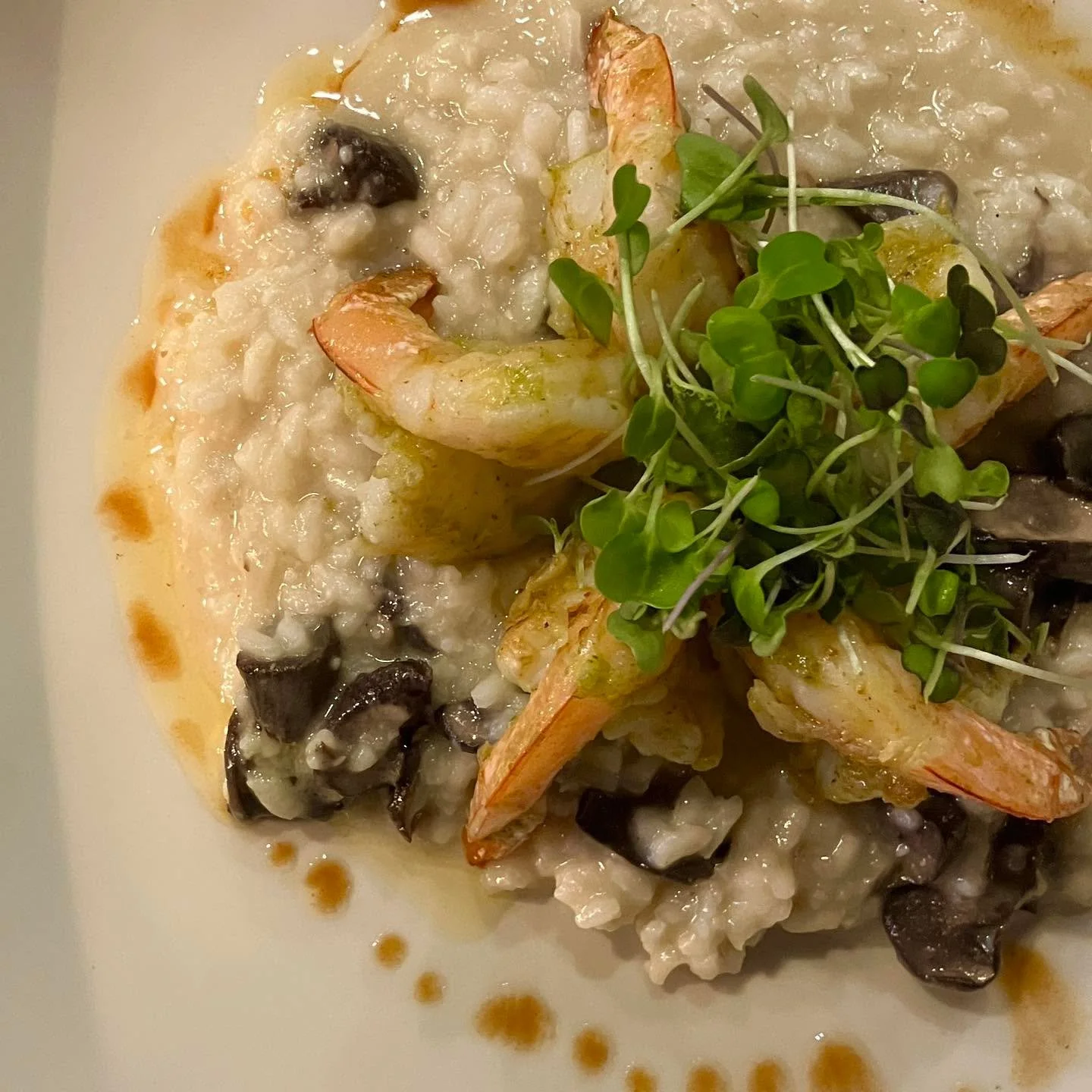 We have a fabulous Mushroom Risotto with Saut&eacute;ed Shrimp this week on our specials menu. We&rsquo;ve also got a couple new fall cocktails to try. Grab a reservation on our website or give us a call and let us know you&rsquo;ll be stopping in! &