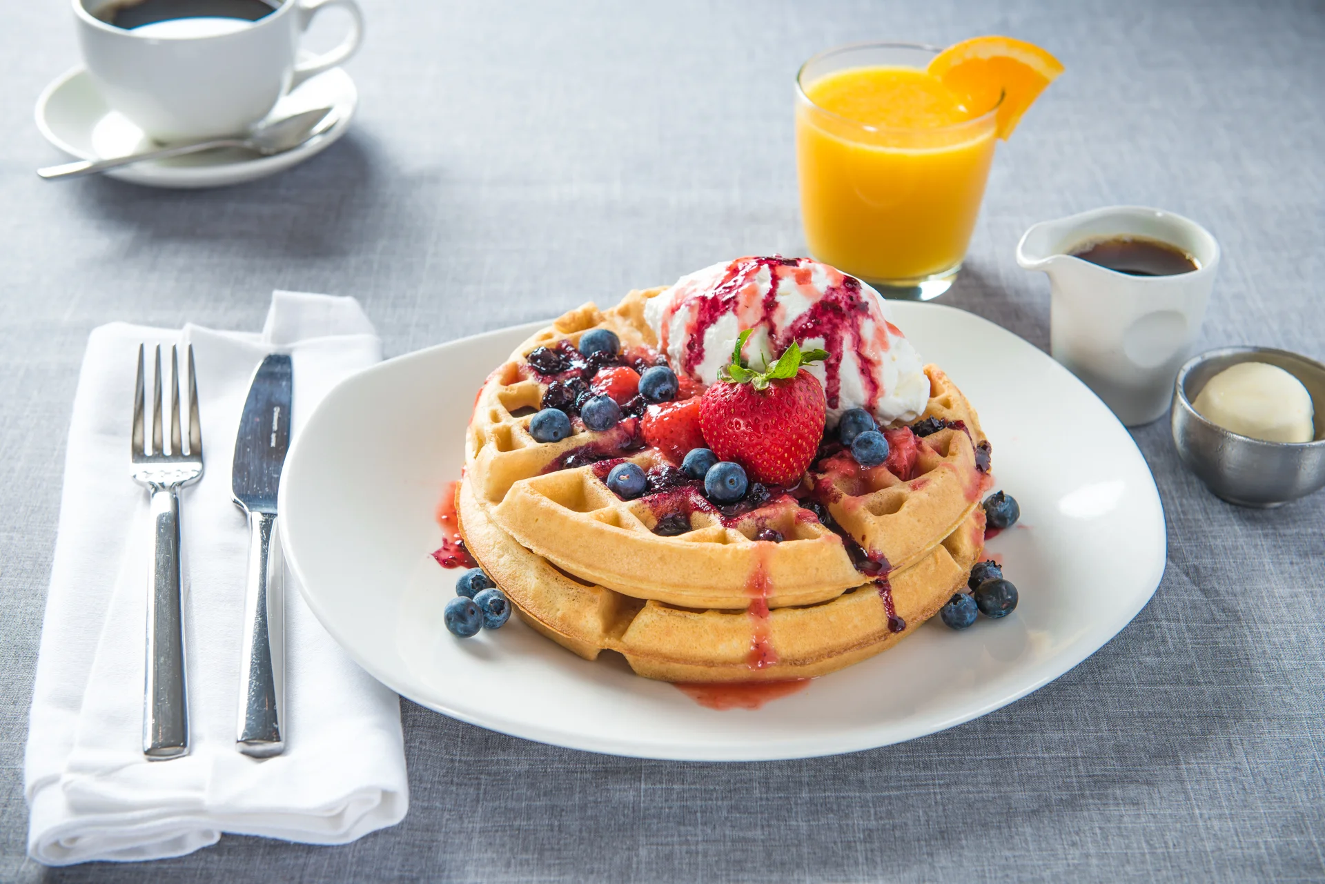 Belgian Waffles, Canal Street Café 
