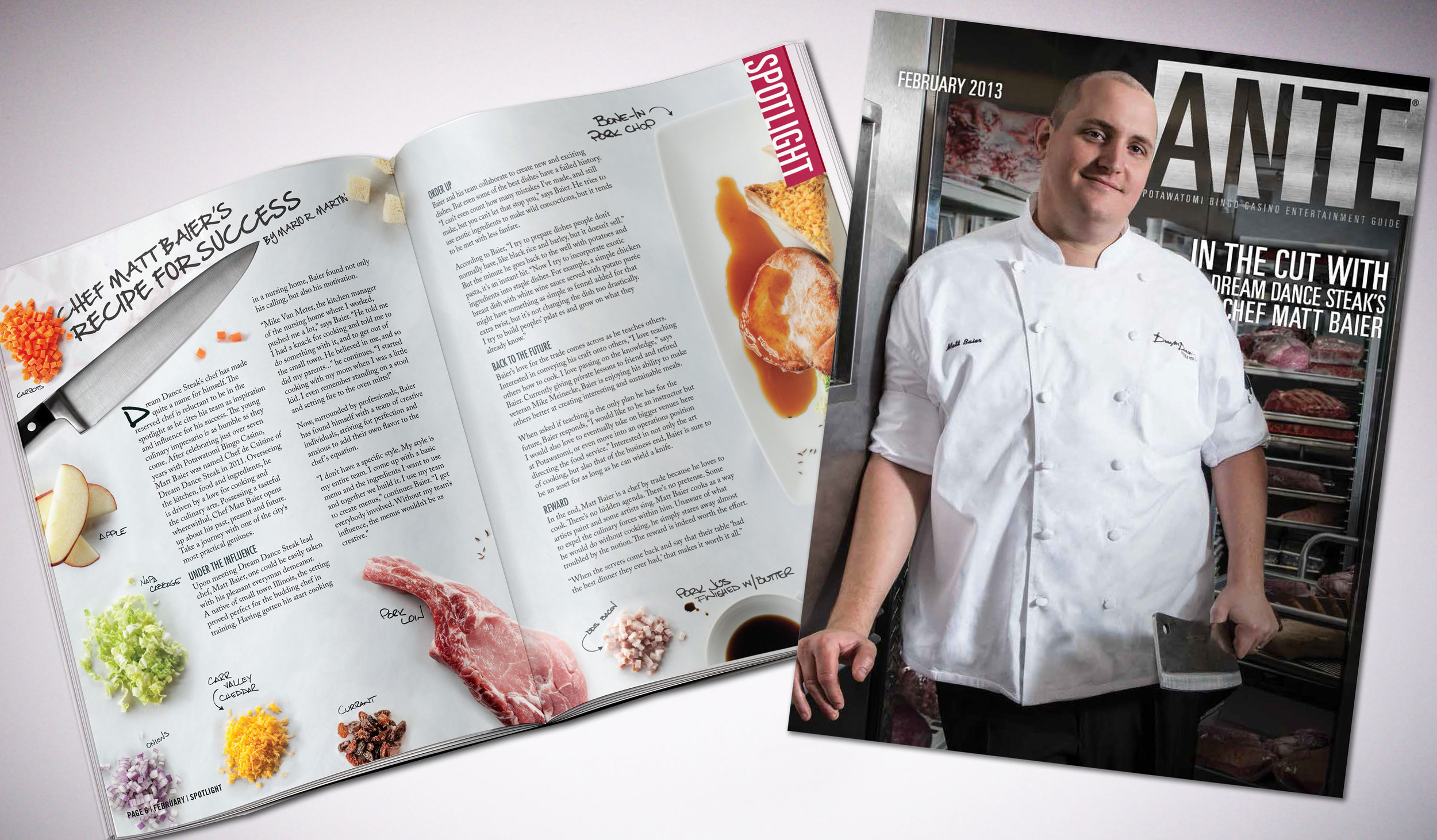 Dream Dance Steak Feature Story, In-House Monthly Magazine