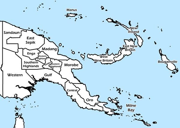 Map of Papua New Guinea