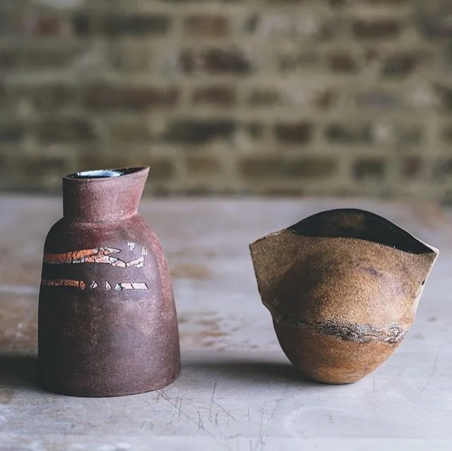 Vessels by long-standing member of our Hoxton studios, @jillymartin, photo @arturrummel #stoneware #stonewarejug #vessel #instaceramics #vase #ceramicvase