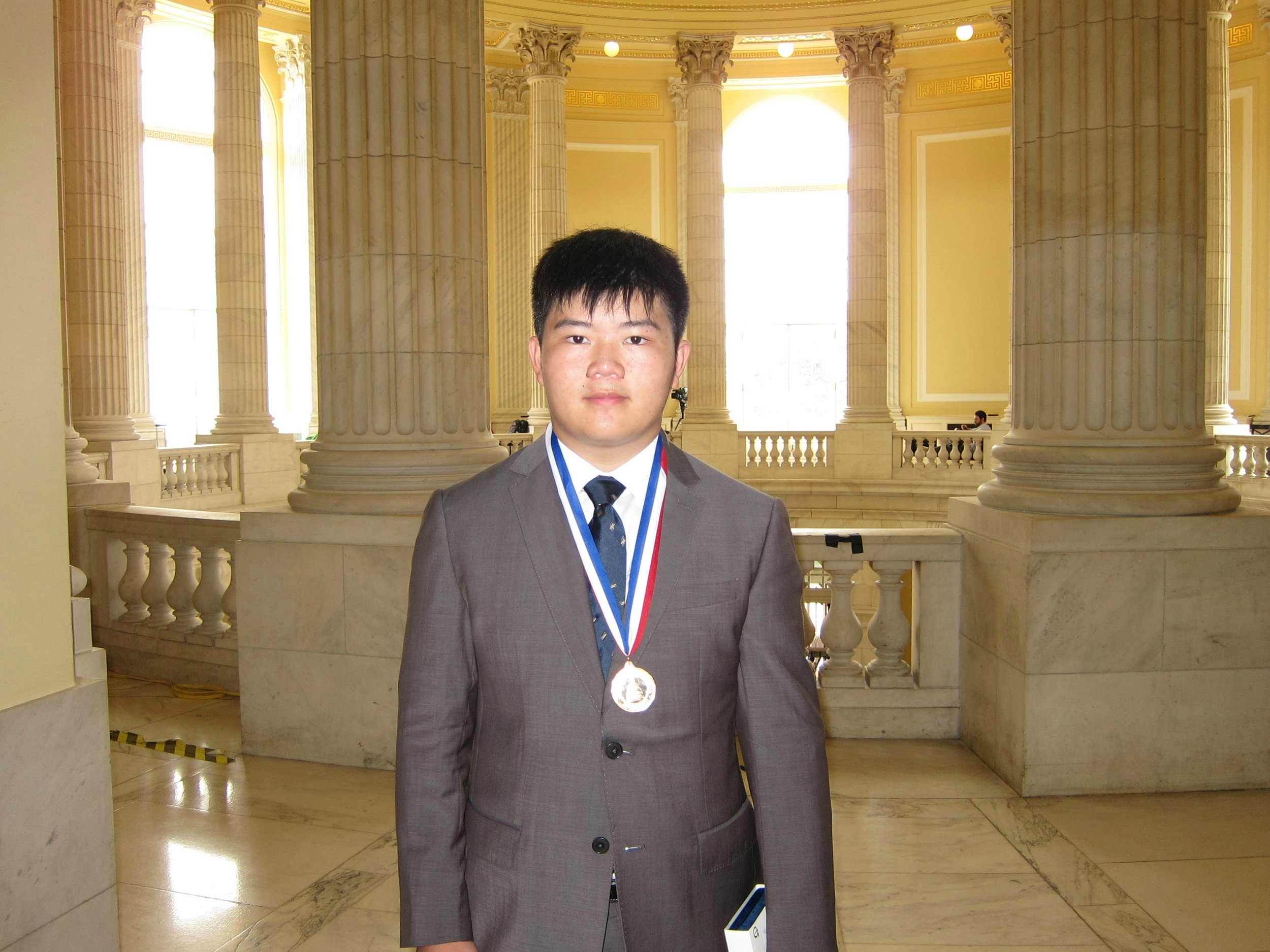 Terence Lee, 2016 Congressional Award Gold Medalist at the Cannon Caucus Room on Capitol Hill 