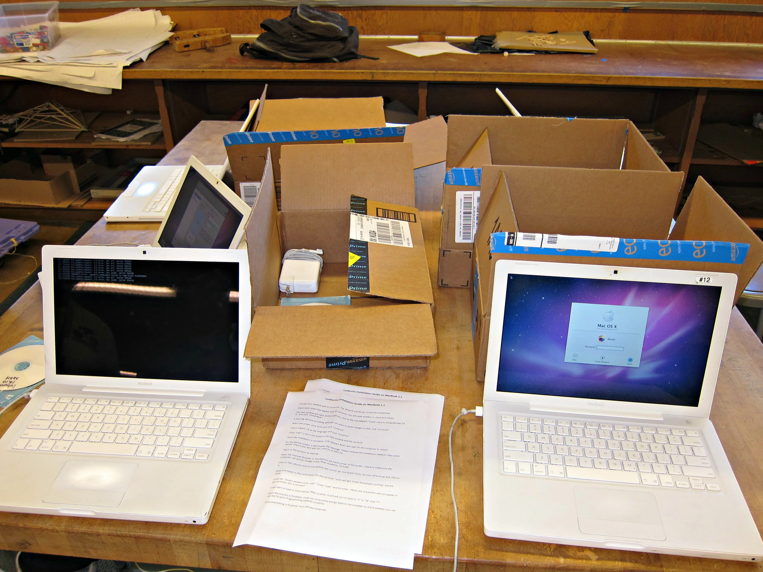 Computer-in-a-Box Project - Linux Ubuntu on MacBook Mac OS X (dual boot)