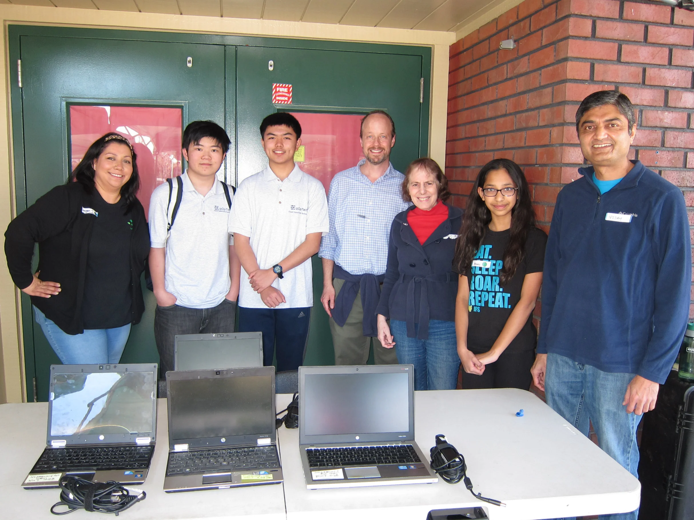 Vanessa Torres (left to right), Terence Lee, Kevin Gao, James McCaskill, Janis Baron, Arushi Goyal, Vijay Talati