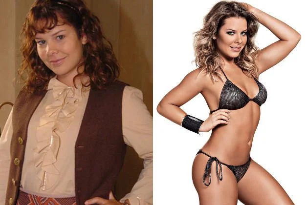 Antes e depois da atriz Fernanda Souza