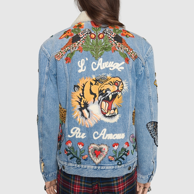 jaqueta jeans gucci