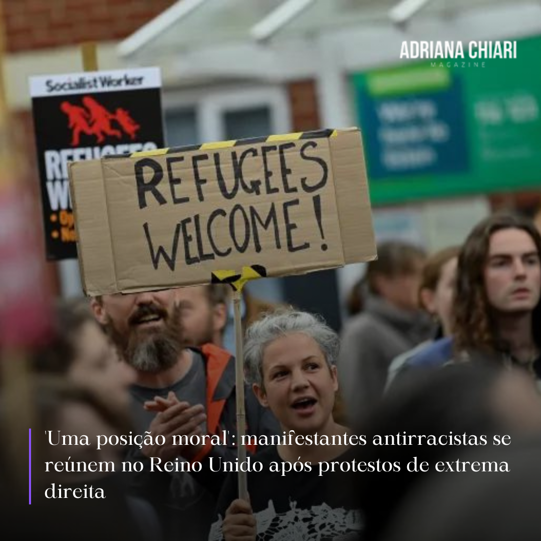 'Uma posição moral': manifestantes antirracistas se reúnem no Reino Unido após protestos de extrema direita