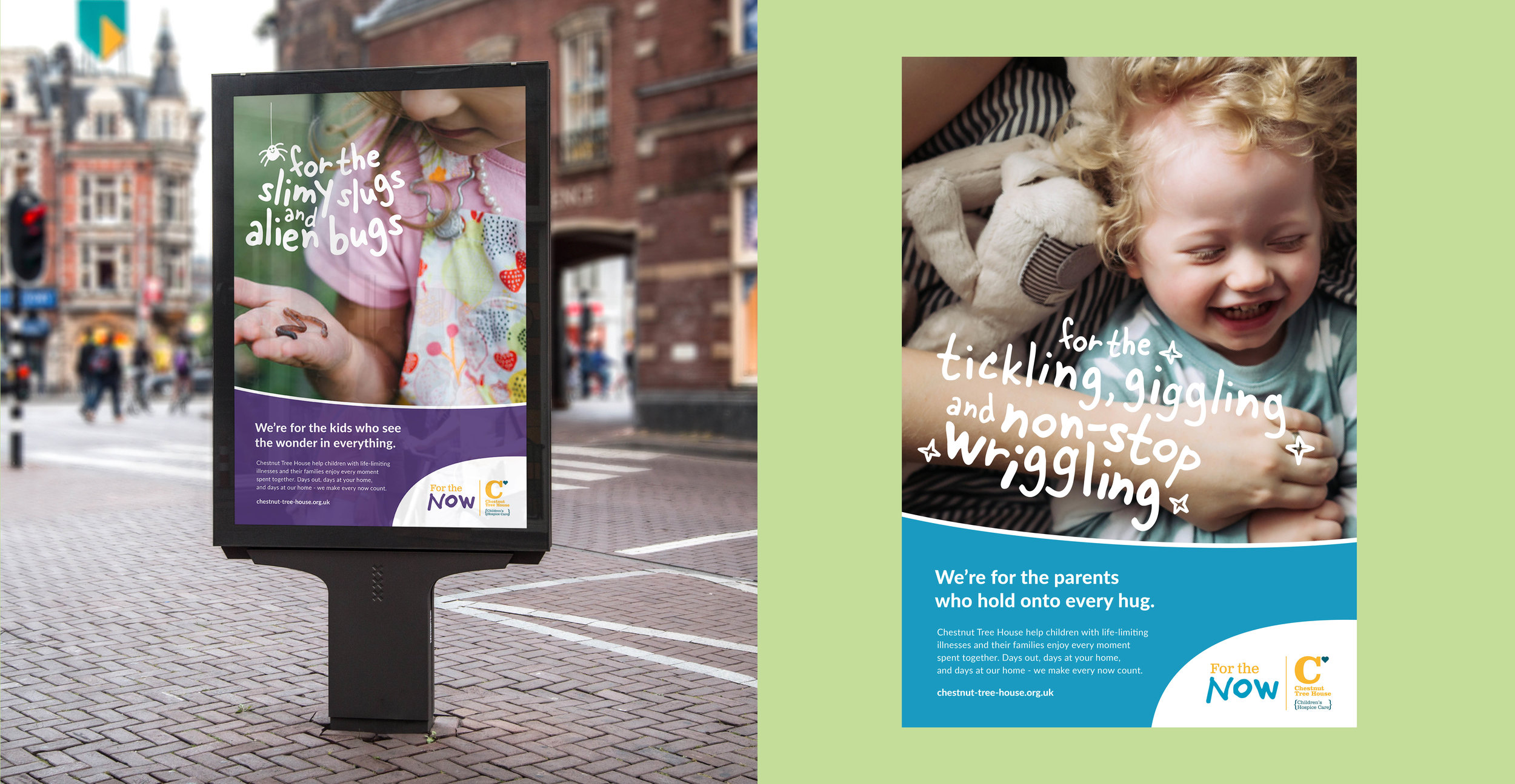We ran smaller specific fund-raising creative that drew attention to the difference donations made – from a skydive, to charity shop donations, to volunteering time.