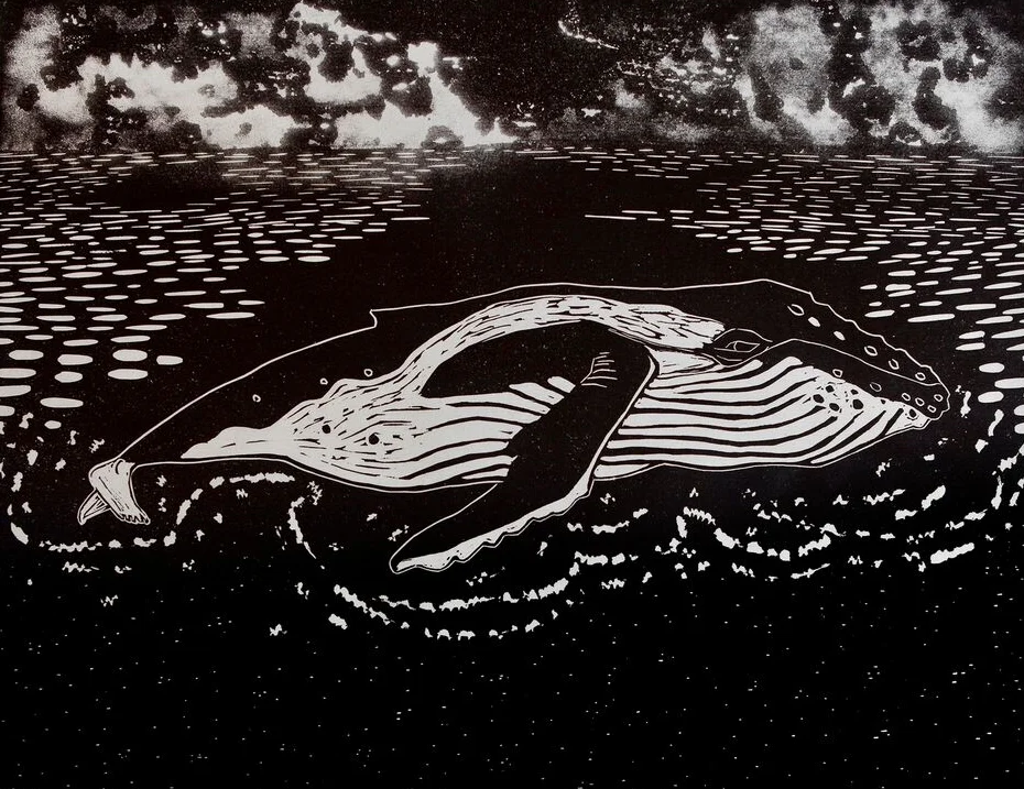   Waiting for Rain , 2015, Relief Print, 24 x 30cm 