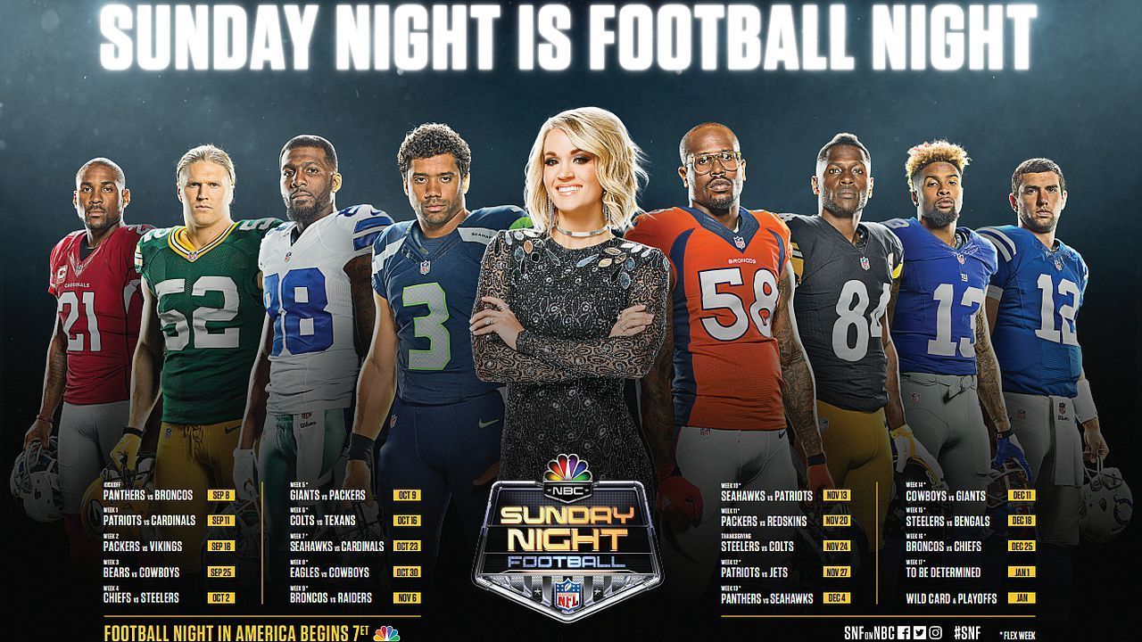Sunday Night Football Schedule (Photo: NBC)
