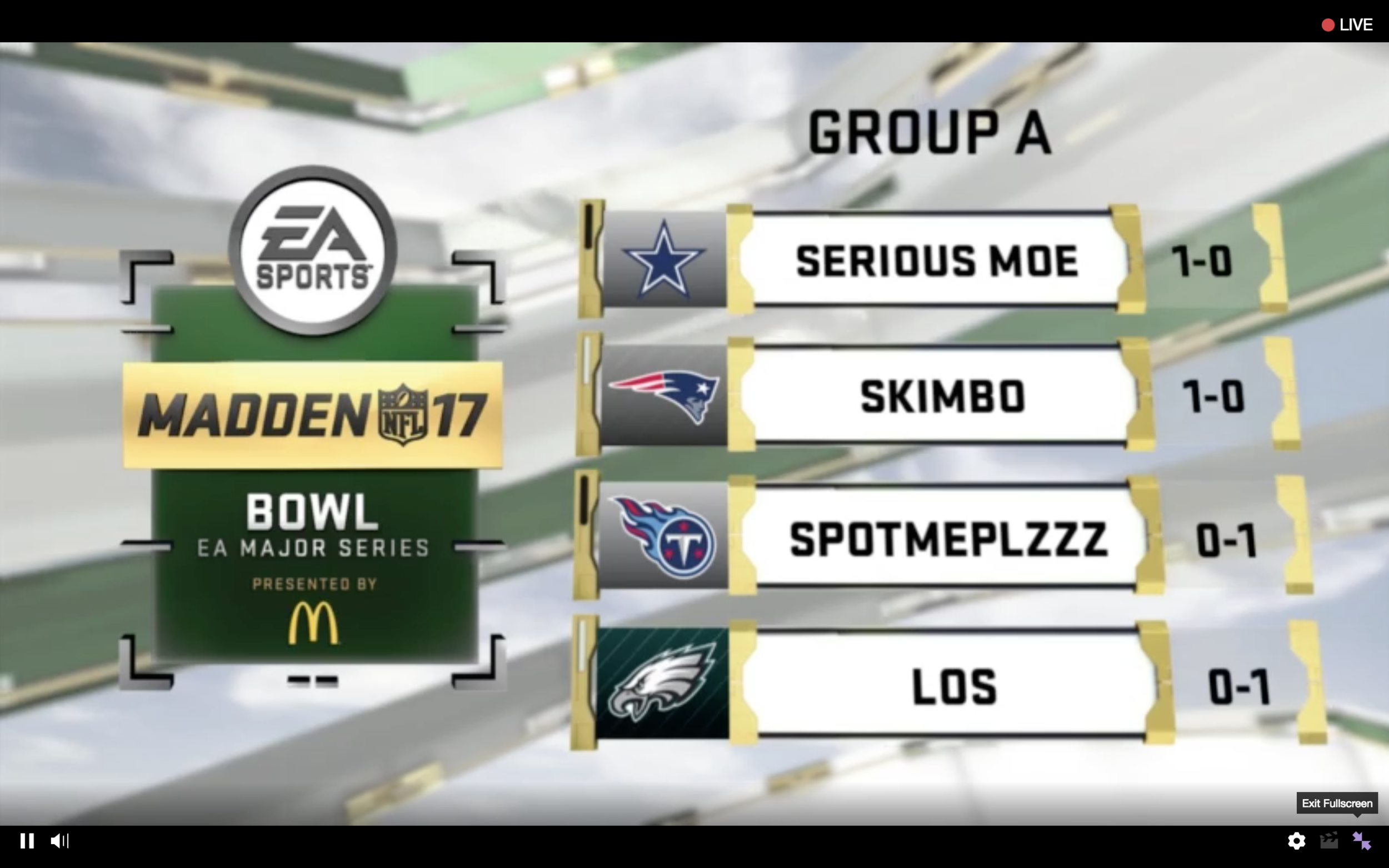 McDonald's In Game Branding (Photo: Madden Bowl)