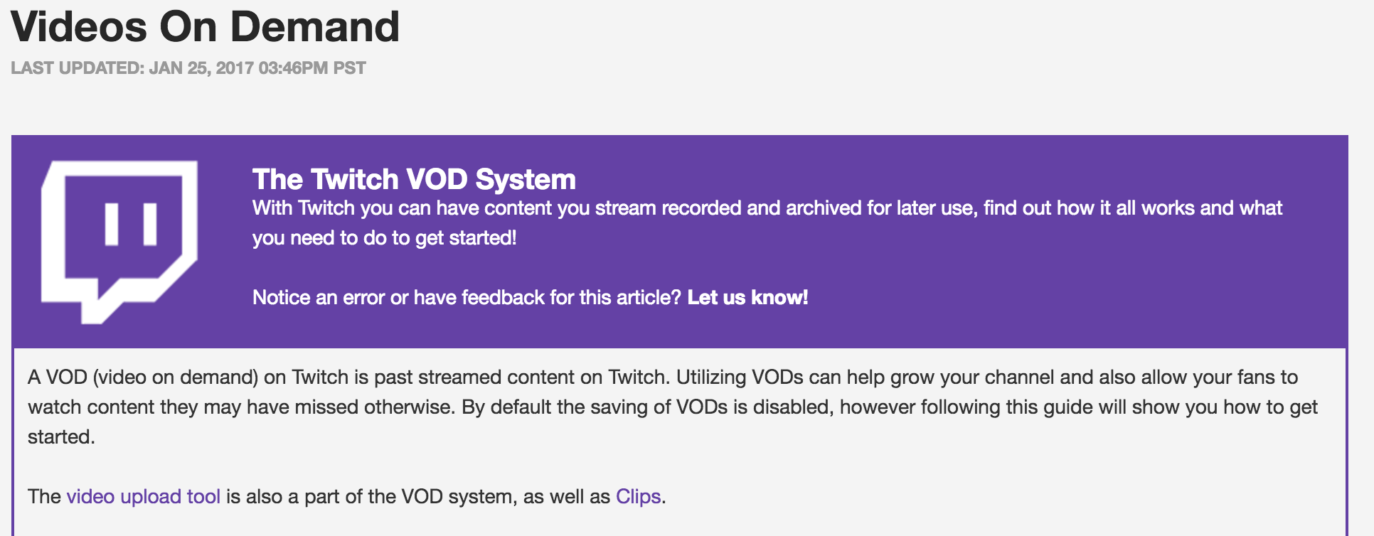 Twitch Video On Demand (Photo: Twitch)