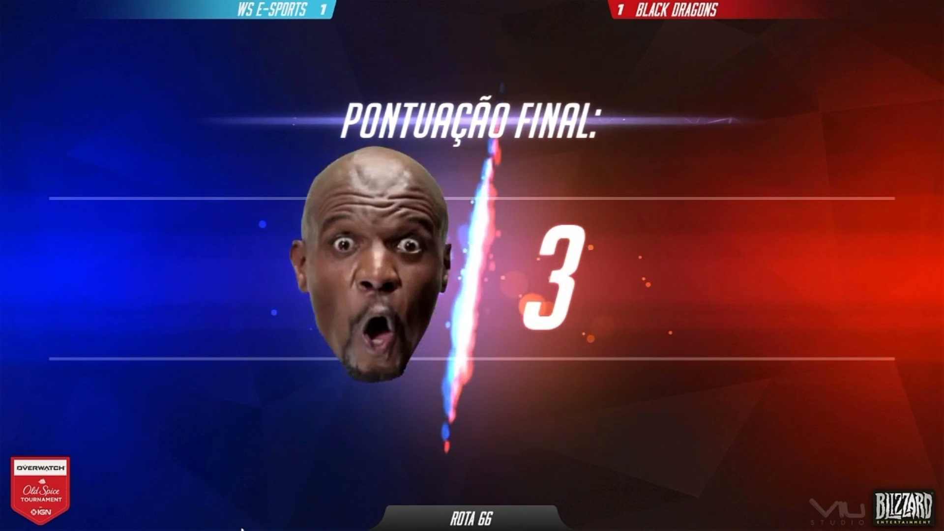 Very reminiscent of the "Shaq-Face" that Turner's ELEAGUE uses (Photo: Twitch)