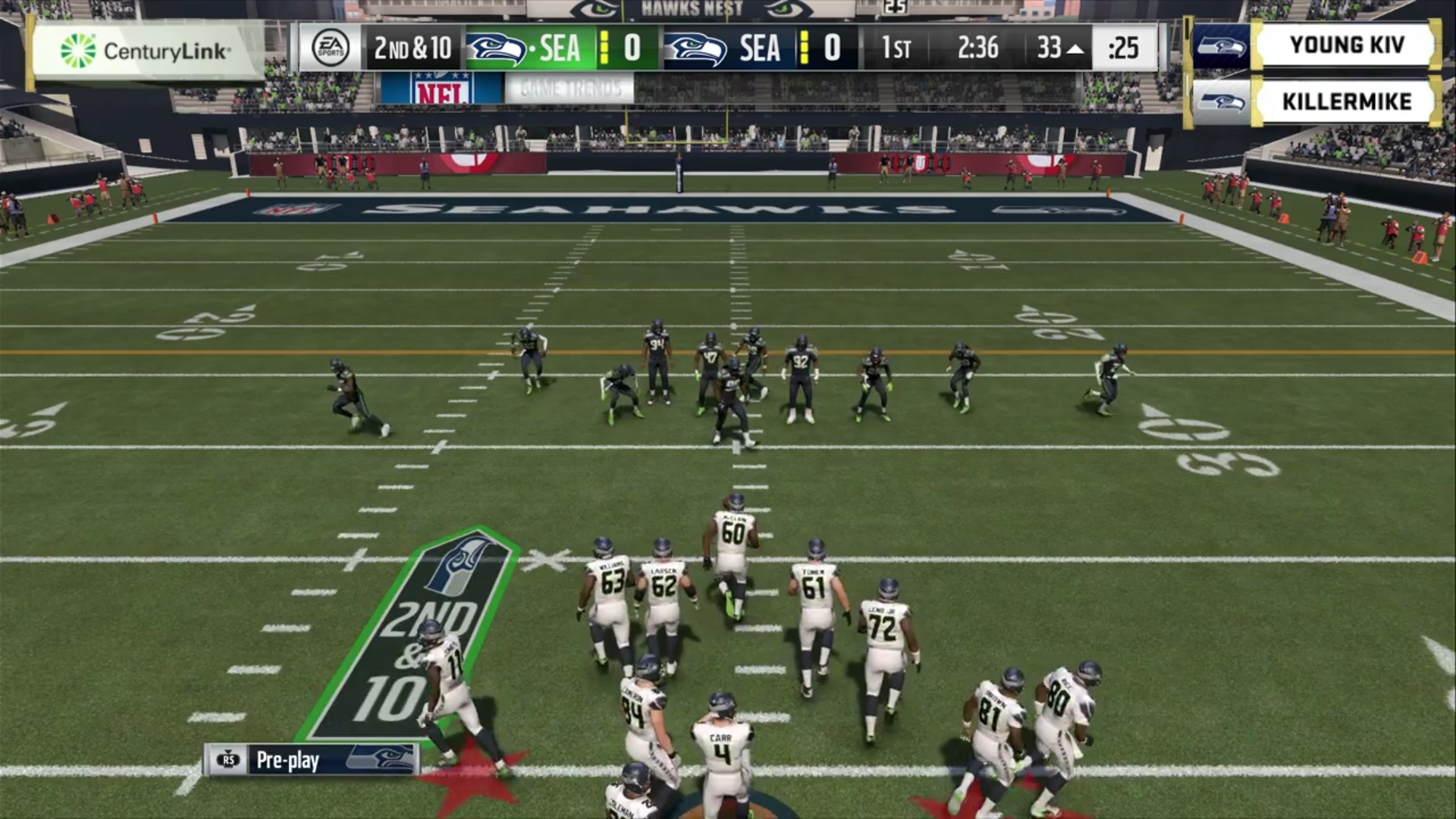 Rotating banner advertisement during Seahawks Championship (Photo: EAMaddenNFL TwitchTV Channel)