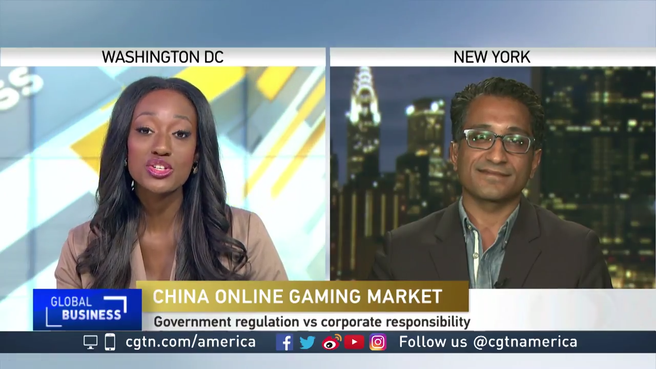 Talking Tencent On China Global Television Network (Photo: CGTN)