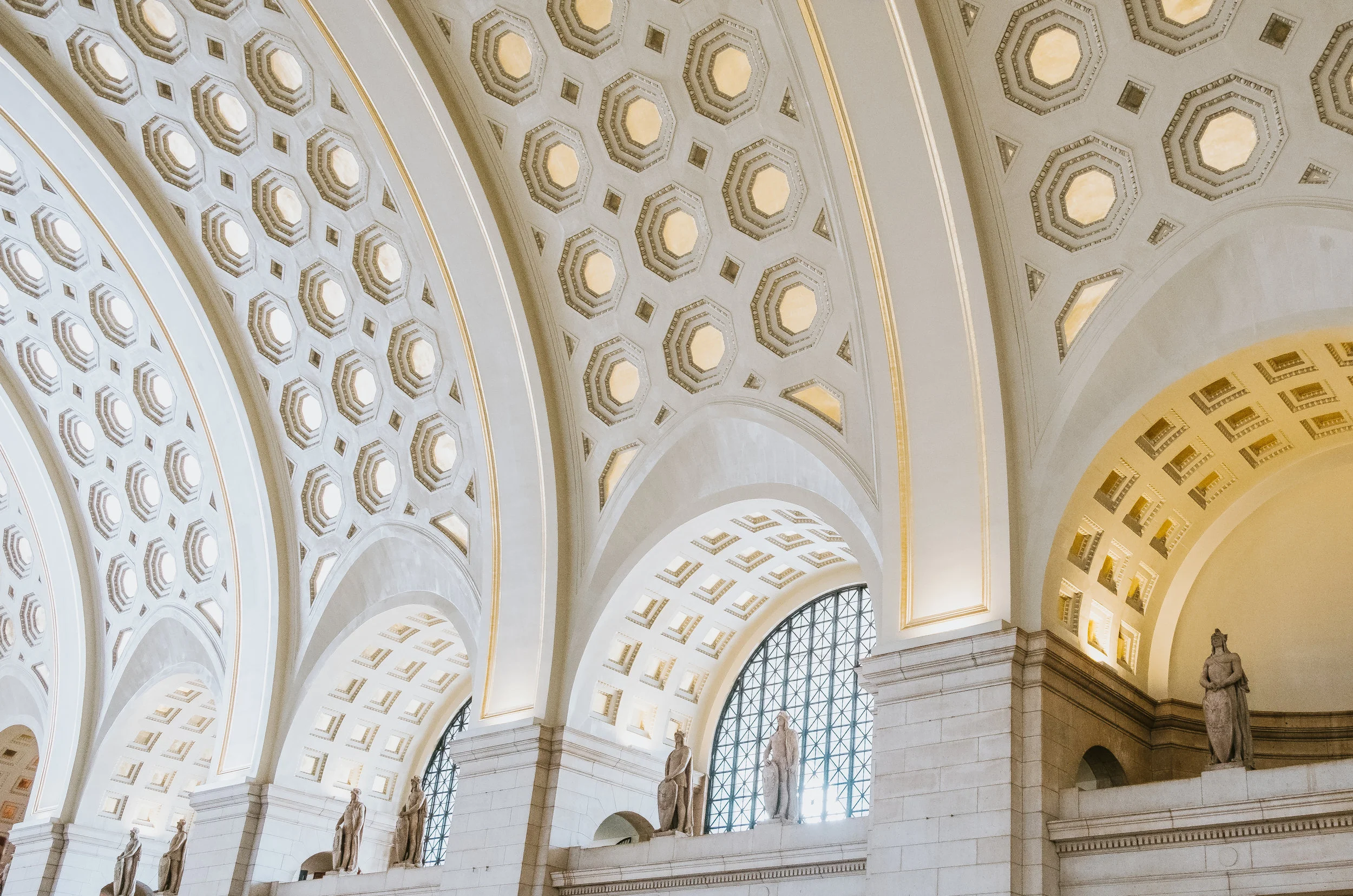 The vaulted ceilings were decorated with real 22k gold leaf. 