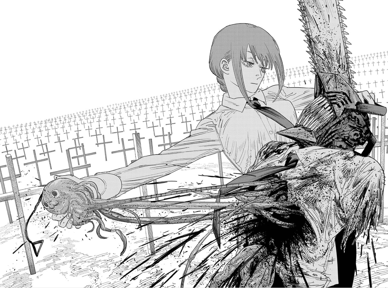 Chainsaw man manga panel  Chainsaw, Horror art, Anime wall art