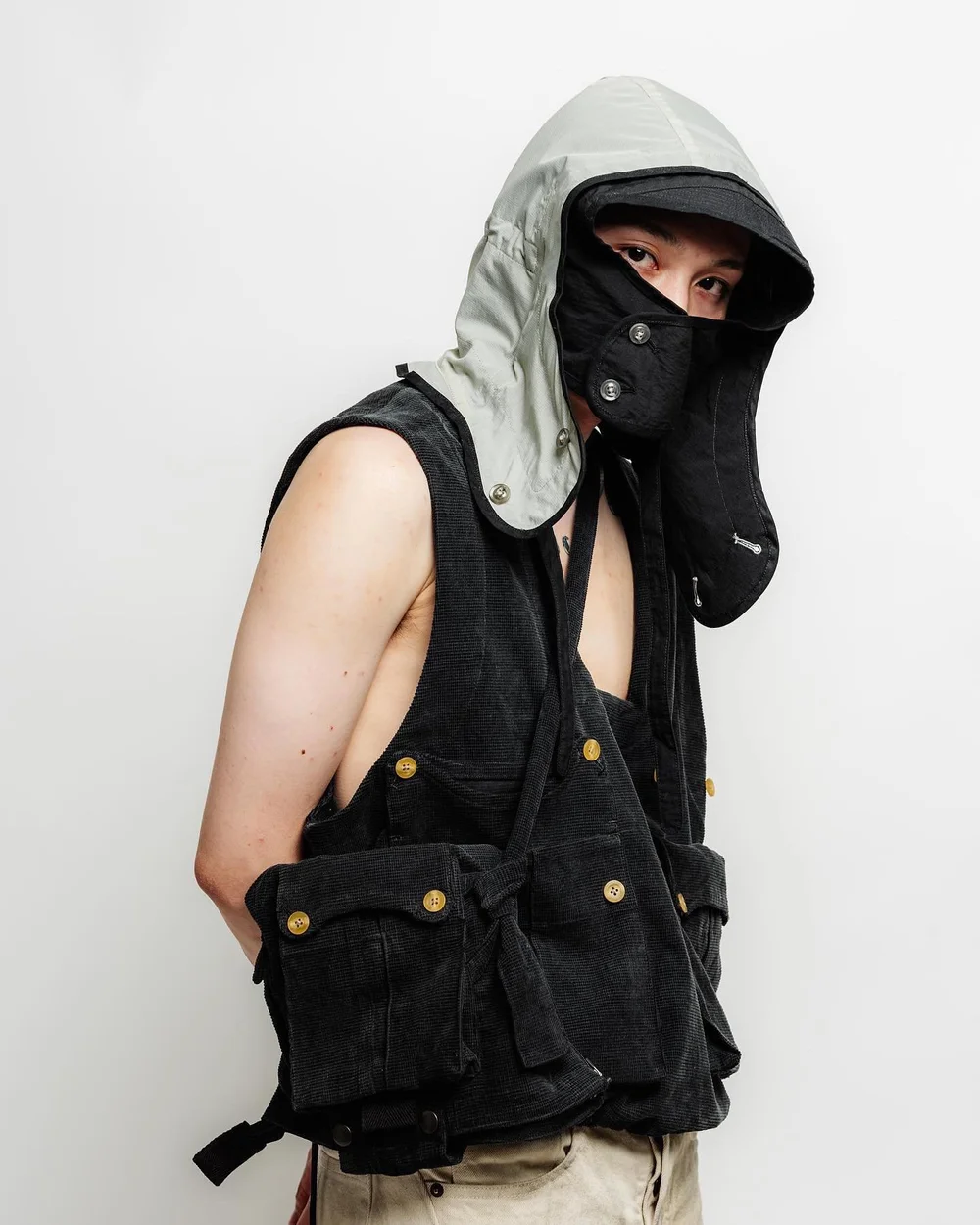 JIAN YE x SABUKARU - REVERSIBLE FIREFIGHTER HOOD — sabukaru