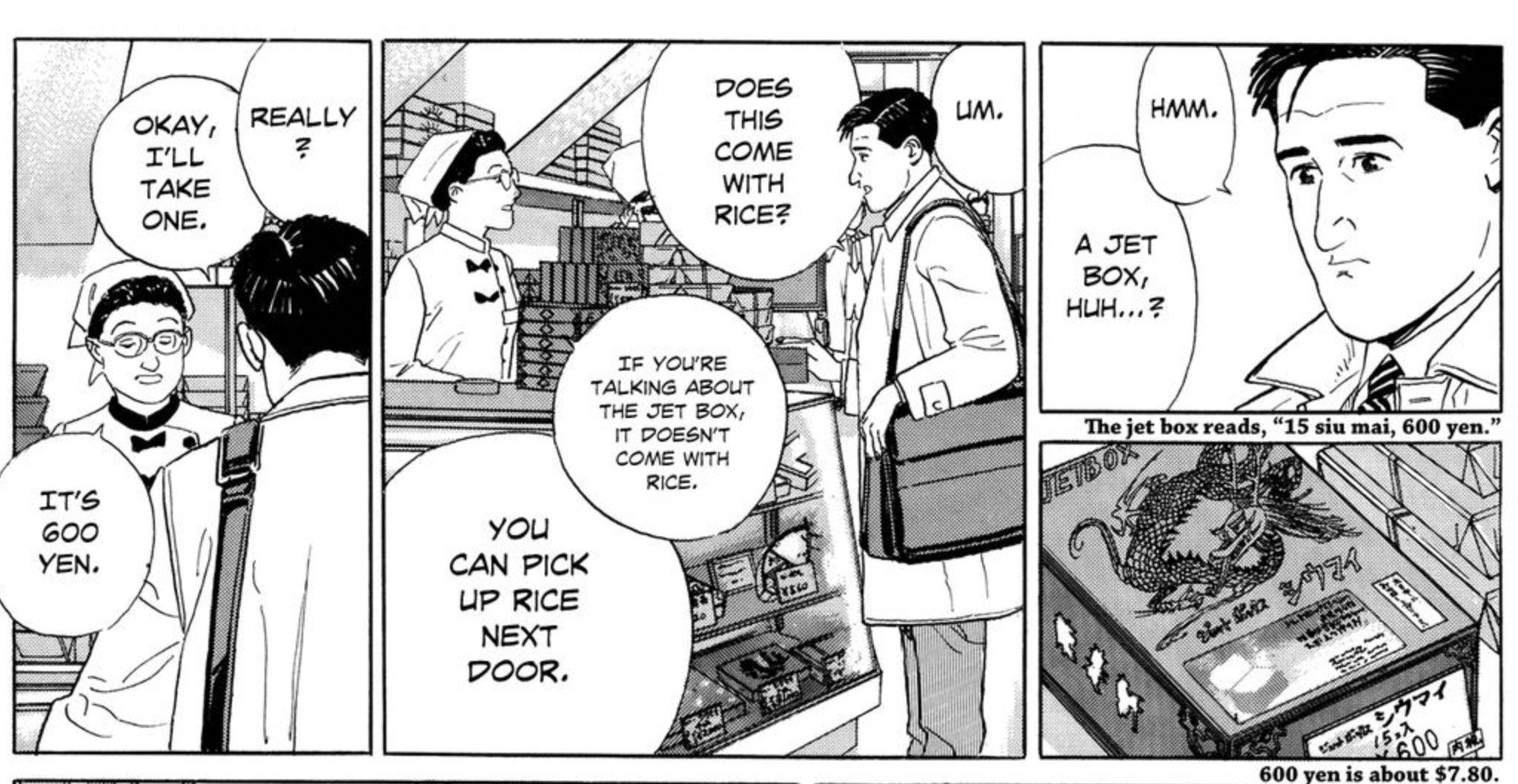 Goro buying an "eki-ben" a meal made especially for Shinkansen train rides.