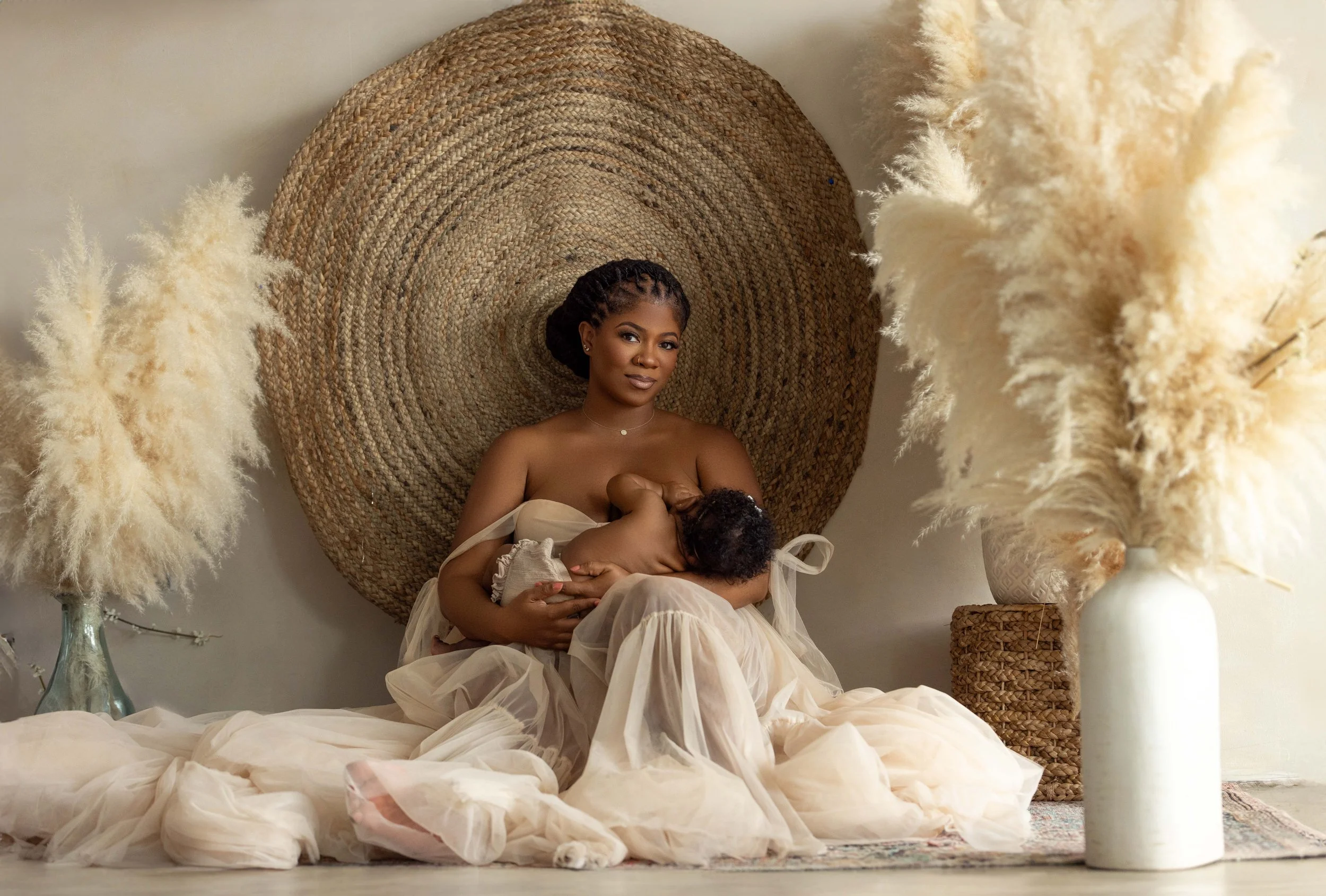 mommy and me newborn portrait capturing early motherhood connection