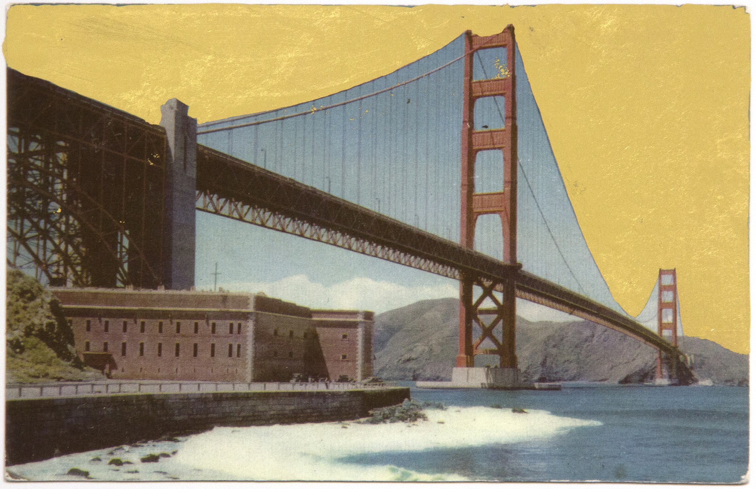 Golden Gate, 2015, archival pigment print and 22k gold leaf, image size 5 x 7"