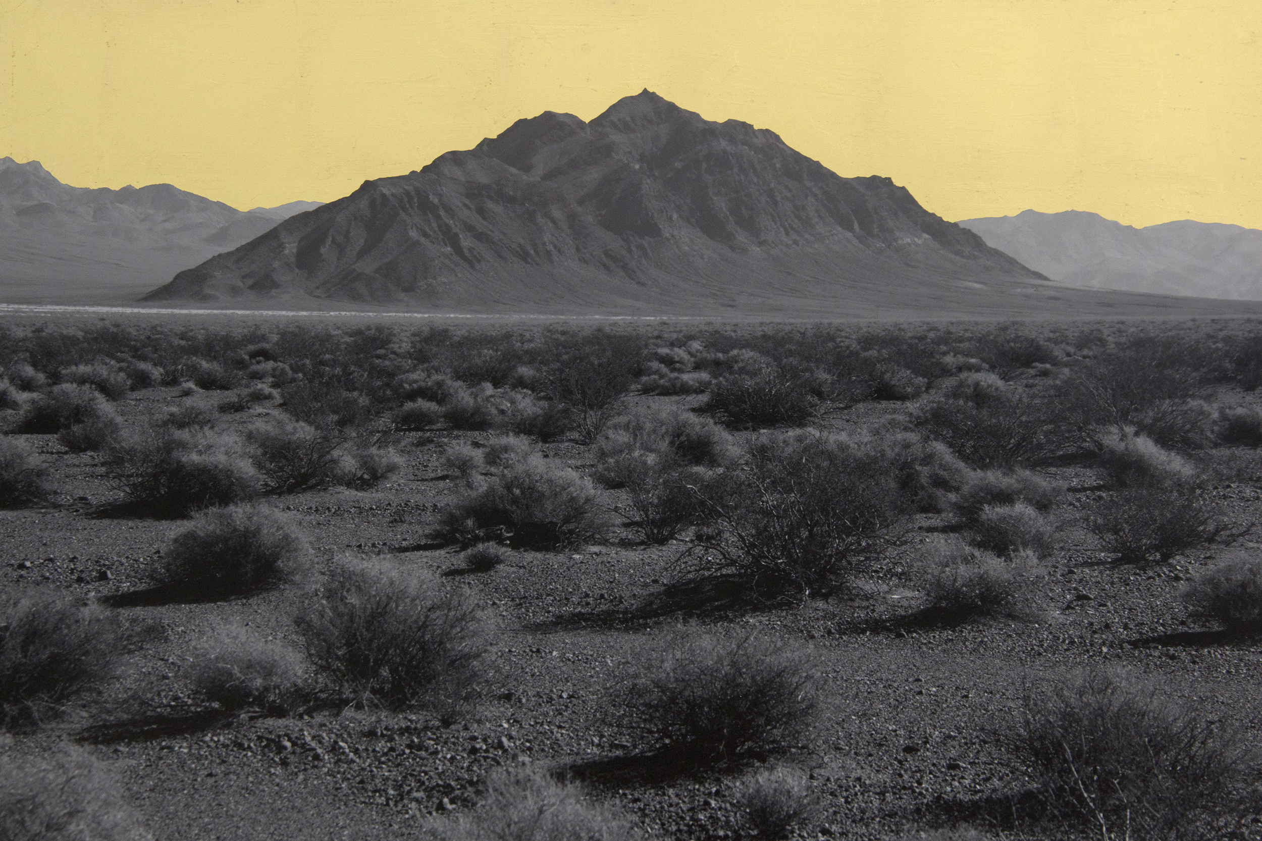 Mountain, Southwest Nevada Desert, 2014, digital pigment print with 22K gold leaf