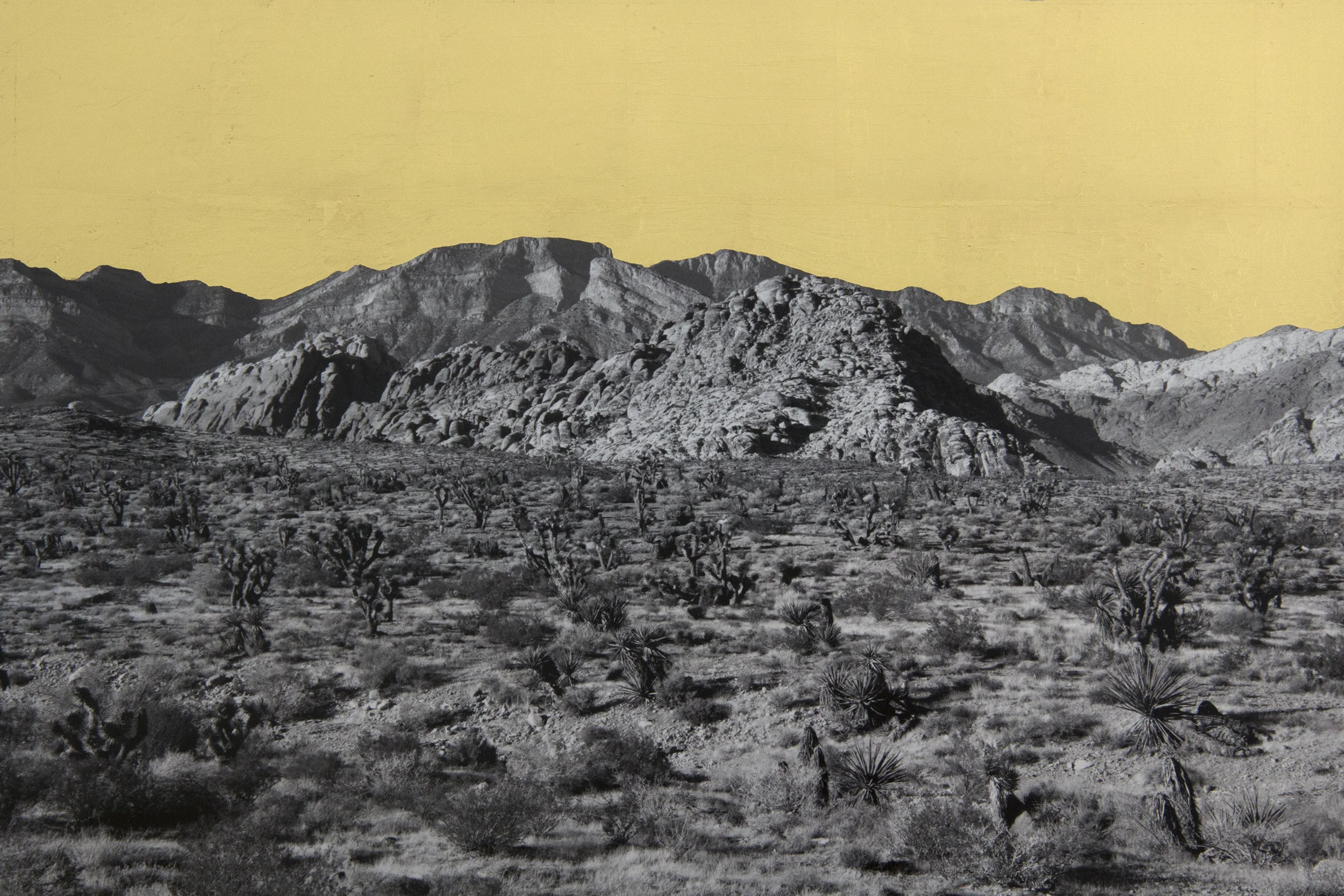 Red Rock, Red Rock Canyon, NV, 2013, digital pigment print with 22K gold leaf