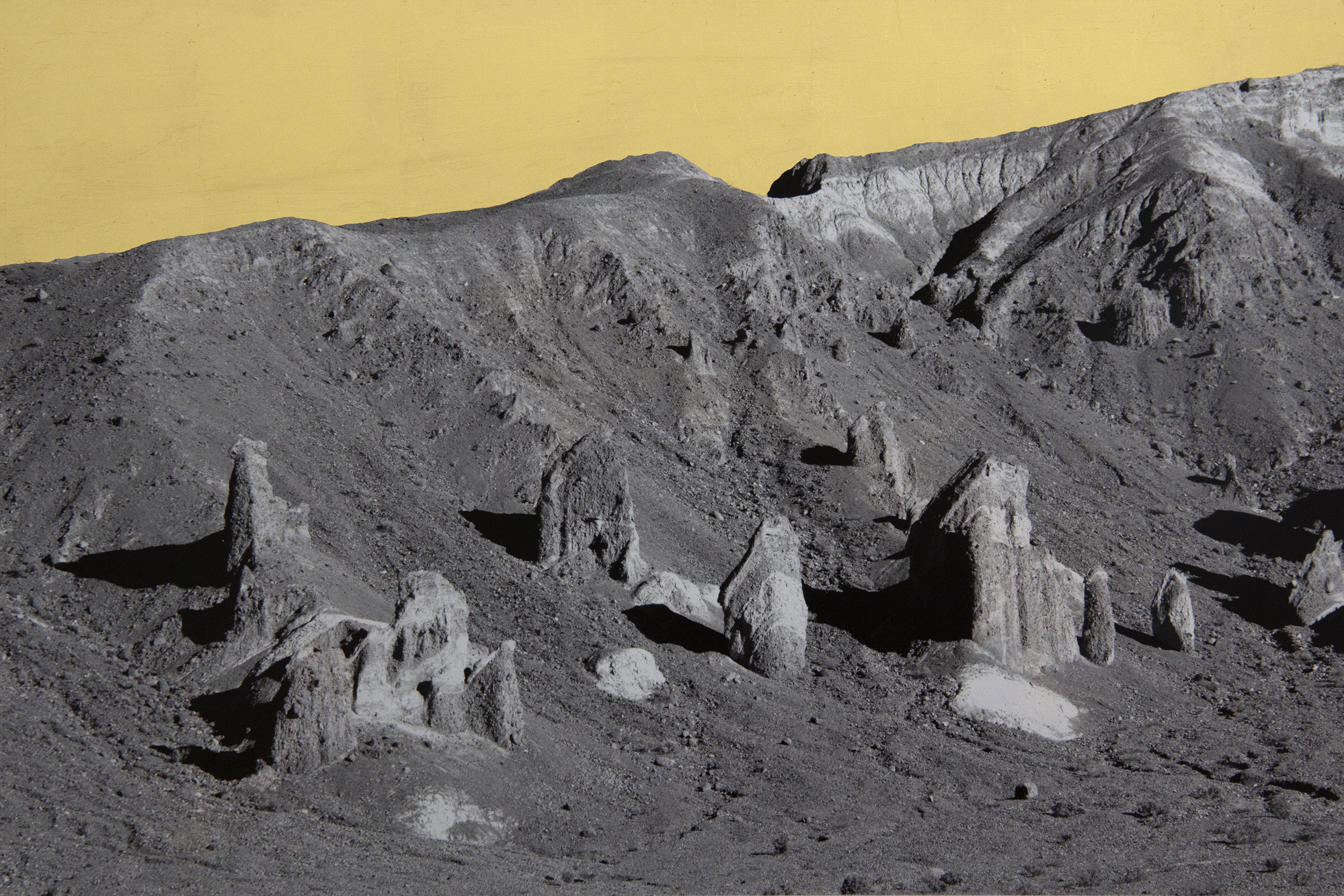 Pillars, Death Valley, CA, 2014, digital pigment print with 22K gold leaf