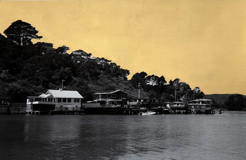 8. The Warf, archival pigment print with 22k gold leaf, 9 x 13,” 2022