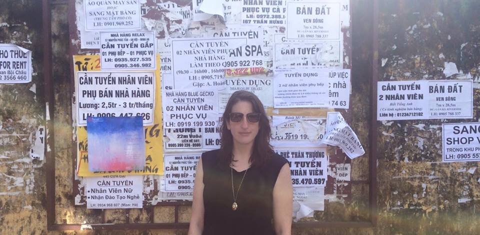 A shady spot and a cool wall in Hoi An. 
