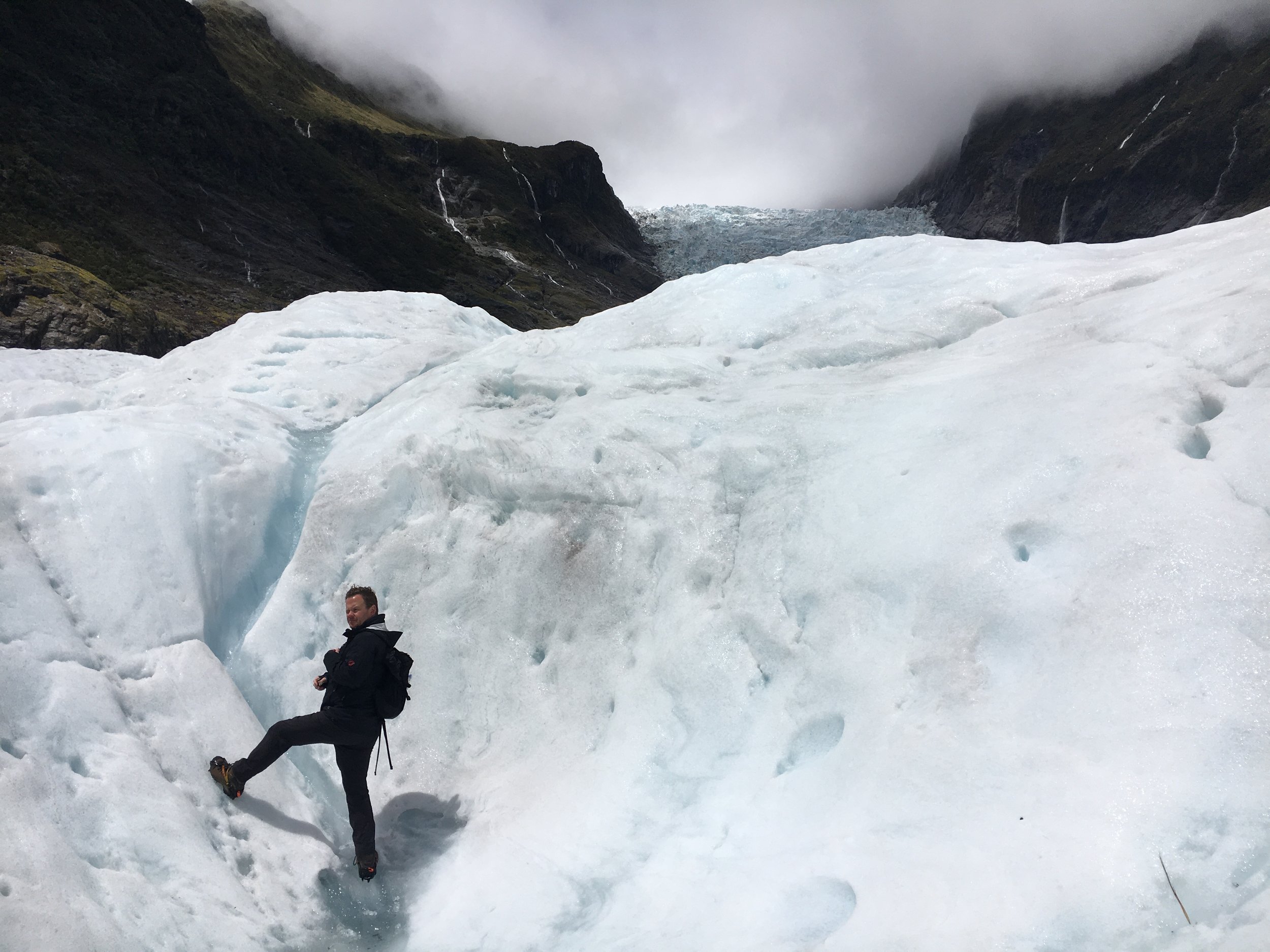 Jack, putting the FOX in Fox Josef Glacier.