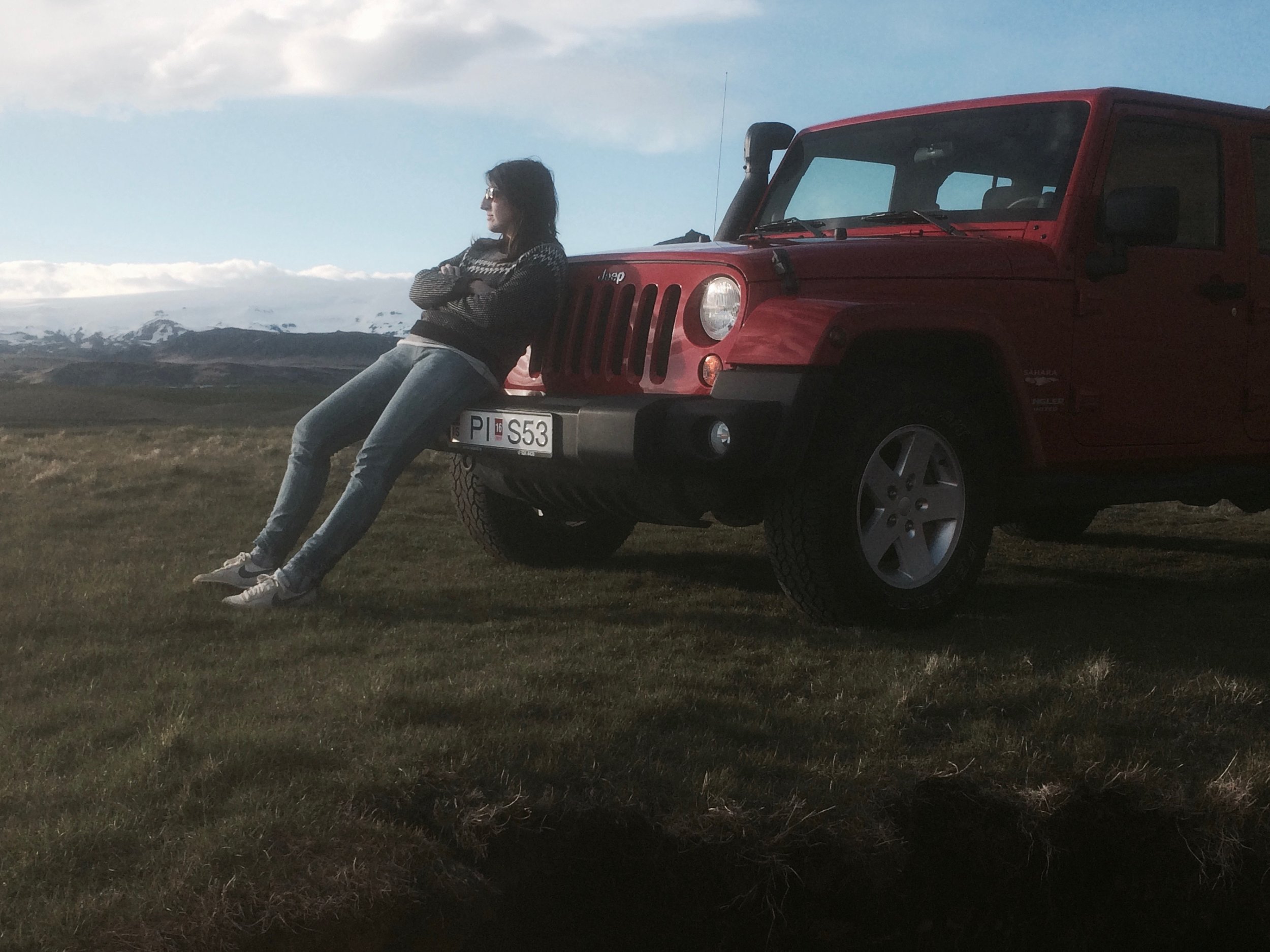 Outside our Vik cottage - still the best picture taken of me anywhere, ever. 