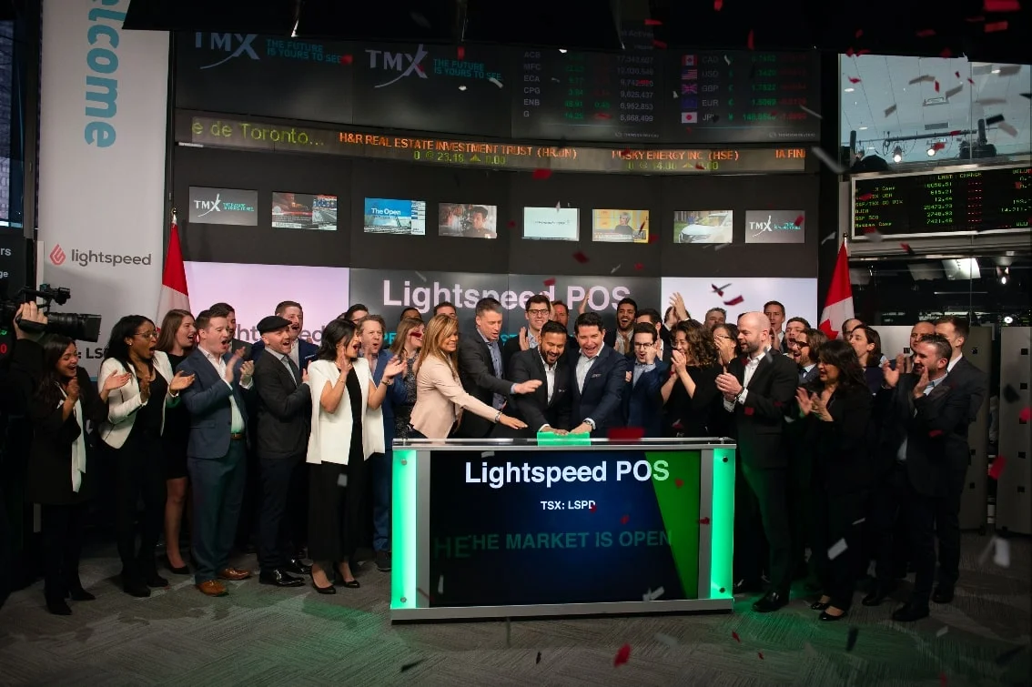 Lightspeed POS Inc. begins initial public offering at the Toronto Stock Exchange. Photo credit: Mauricio J Calero