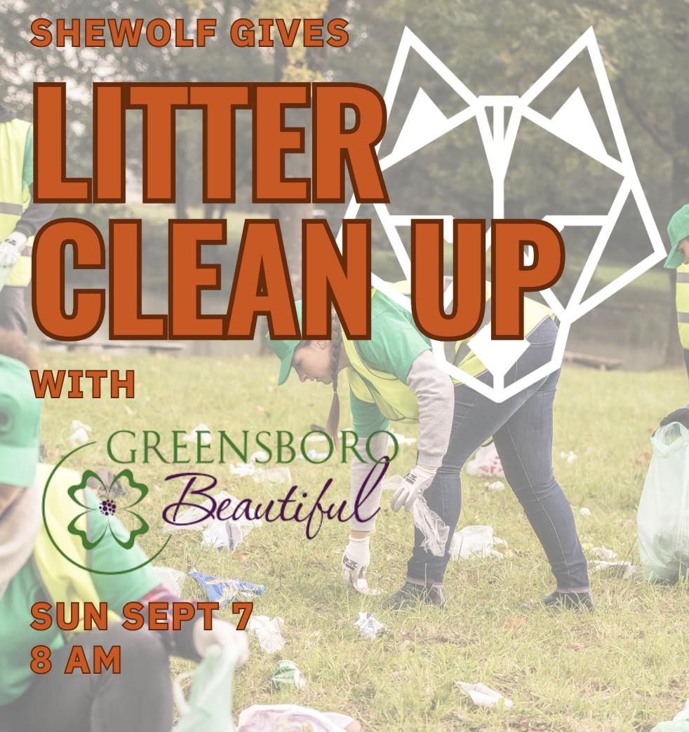 SHEWOLF GIVES: Litter Clean-Up with Greensboro Beautiful