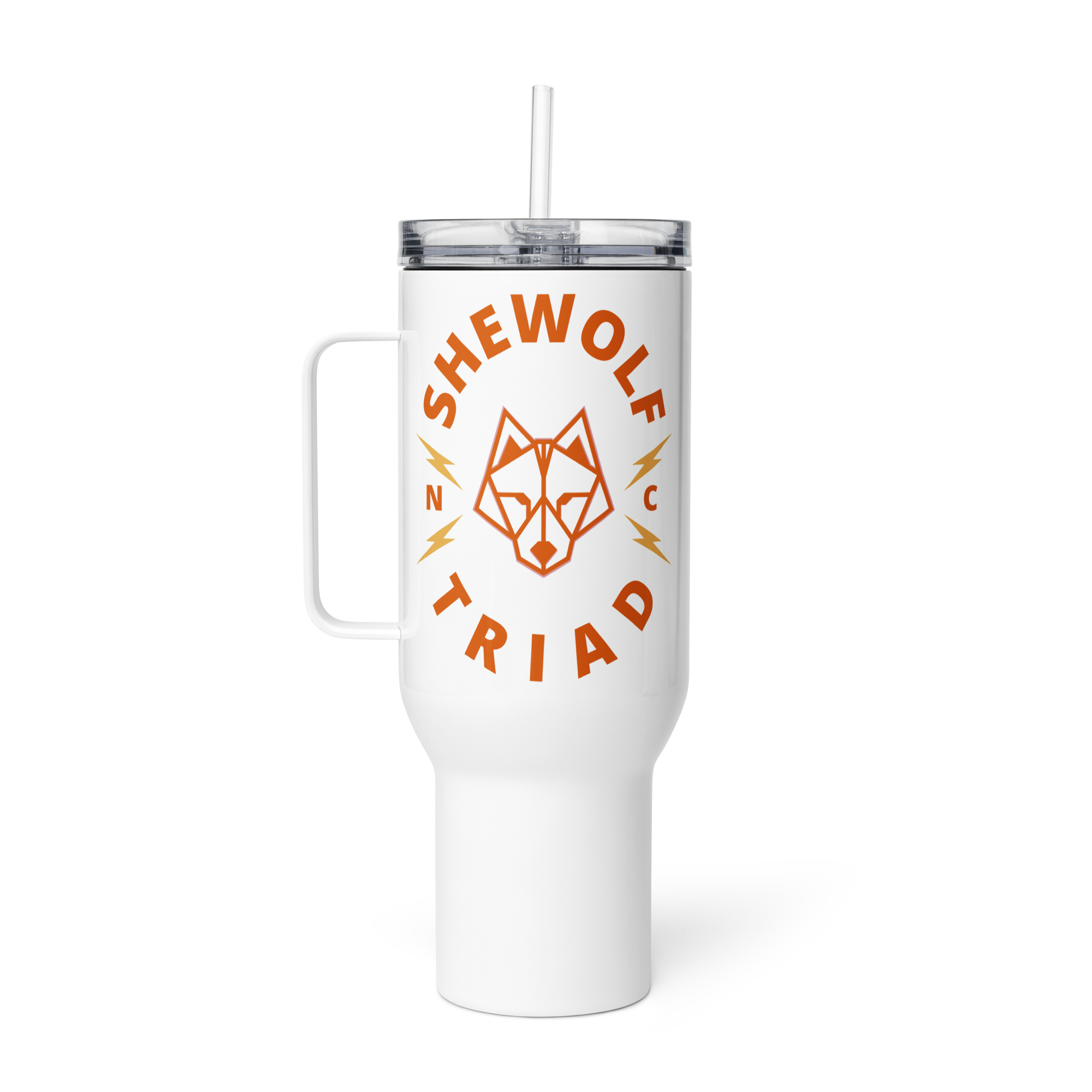 Triad Pack Travel mug with a handle