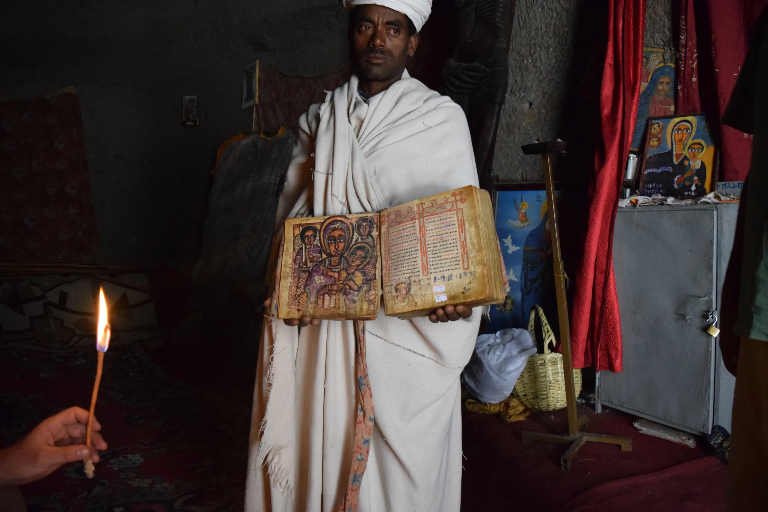 Treasures of the monastery include beautiful illuminated manuscripts
