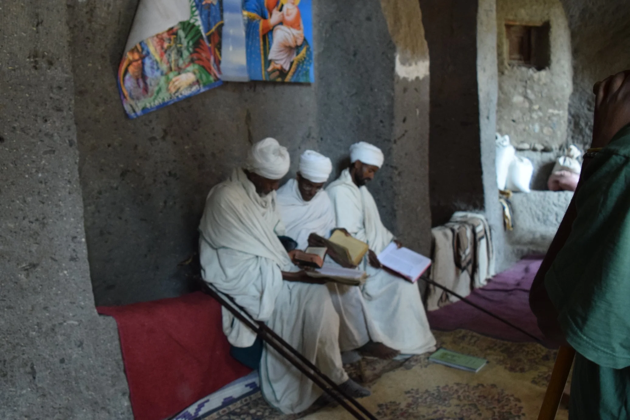 Monks practice their chants for an upcoming holiday