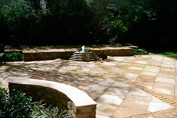 Stone Landscaped Water Fountain