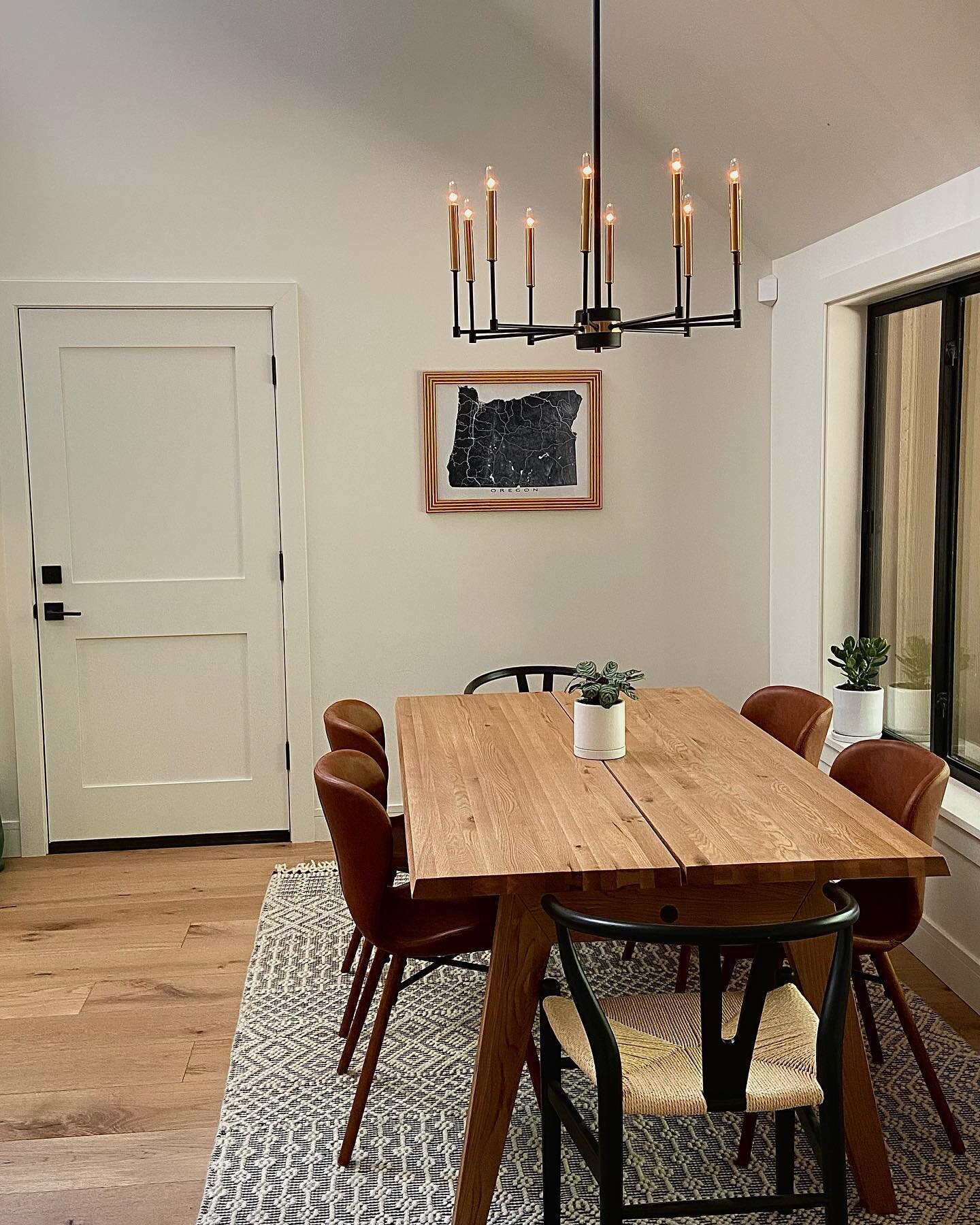 Our house is finally beginning to feel like our home. Looking forward to creating memories and eating delicious food with friends and family around this table.  #cookhouseremodel #portlandcontractor #diningroom