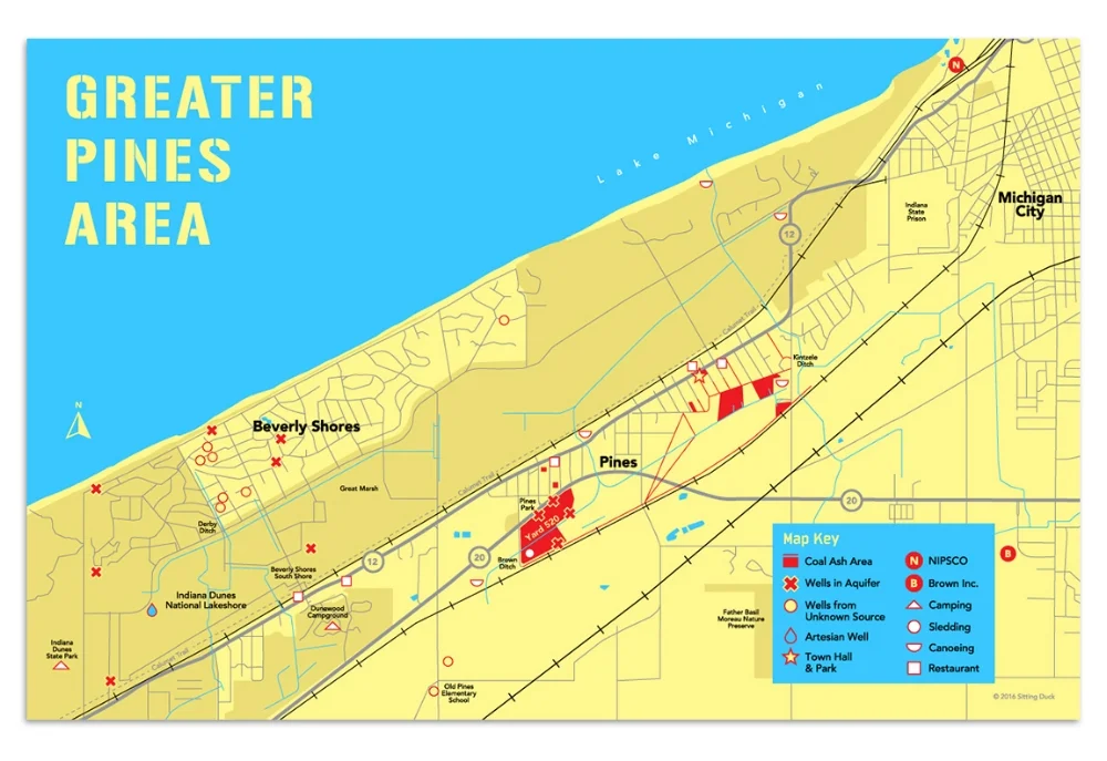 Greater Pines Area Map