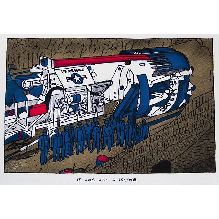 USAF Tunnel Boring Machine, silkscreen, 2014