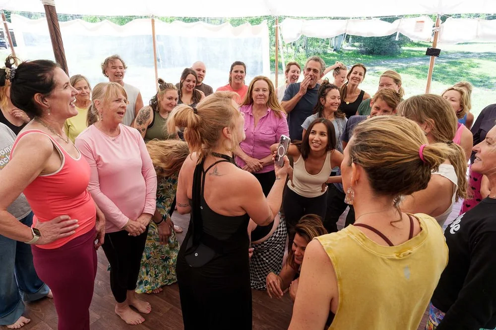 Sound healing session at the Beyul retreat