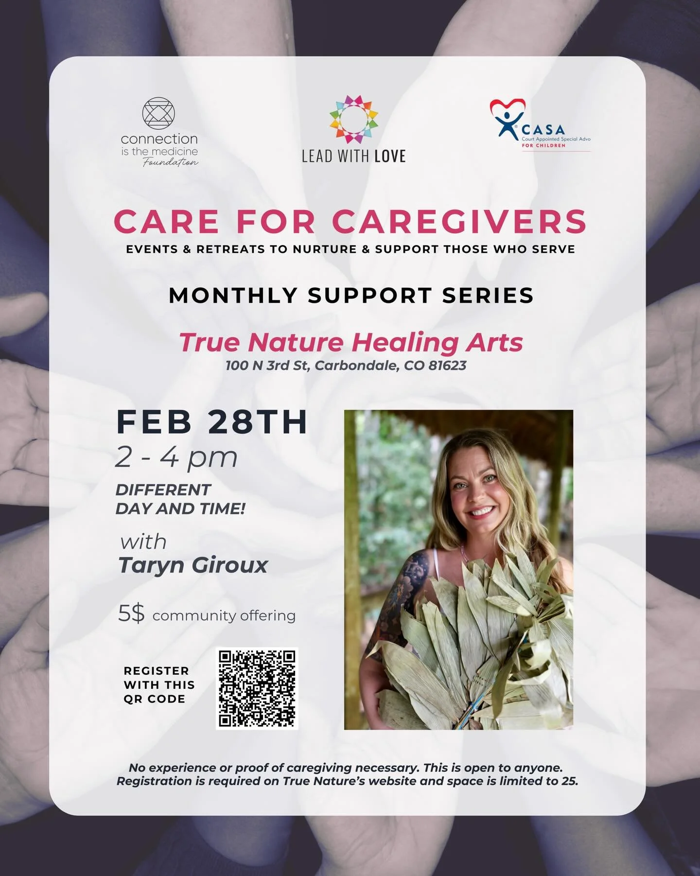 𝐂𝐚𝐫𝐞 𝐟𝐨𝐫 𝐂𝐚𝐫𝐞𝐠𝐢𝐯𝐞𝐫𝐬 &ndash; 𝘍𝘦𝘣𝘳𝘶𝘢𝘳𝘺 𝘔𝘰𝘯𝘵𝘩𝘭𝘺 𝘎𝘢𝘵𝘩𝘦𝘳𝘪𝘯𝘨 💖

As January comes to and end, note that our 𝐂𝐚𝐫𝐞 𝐟𝐨𝐫 𝐂𝐚𝐫𝐞𝐠𝐢𝐯𝐞𝐫𝐬 program continues this February with a special offering by Taryn Girou